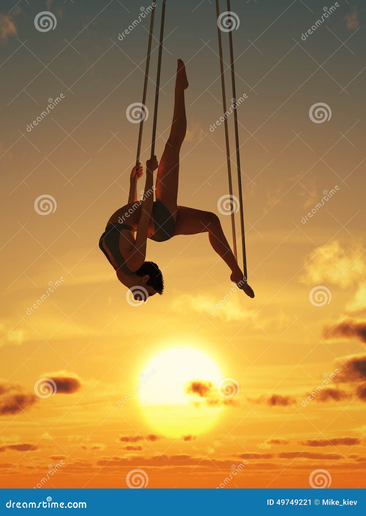 Rope dancer stock illustration. Illustration of female 49749221