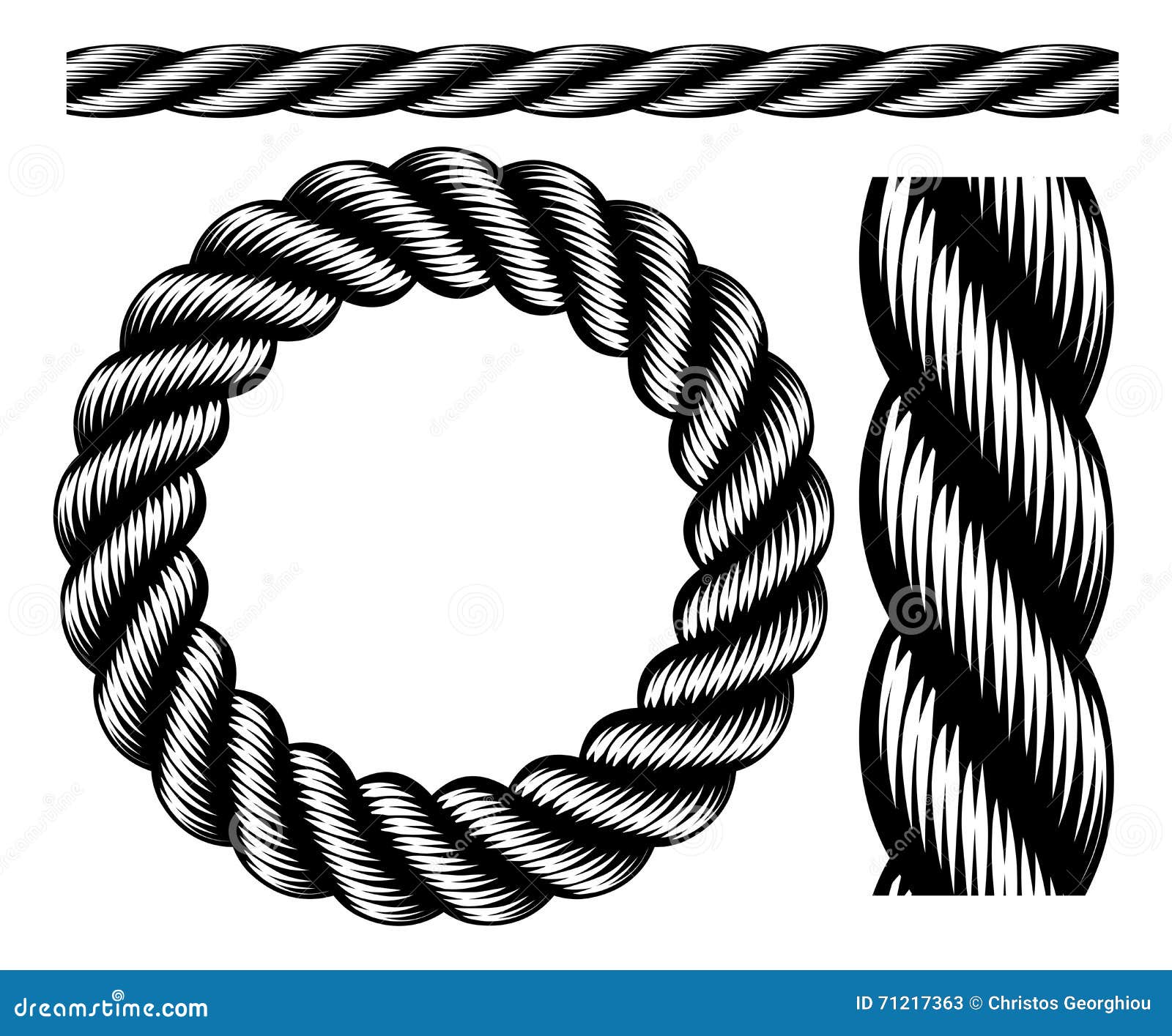 Rope Design Elements stock vector. Illustration of cord - 71217363
