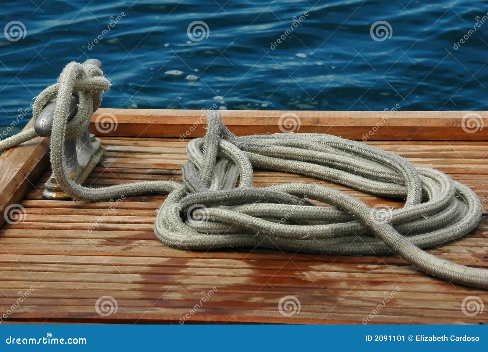 Rope on a dock stock image. Image of cleat, island, secure 2091101