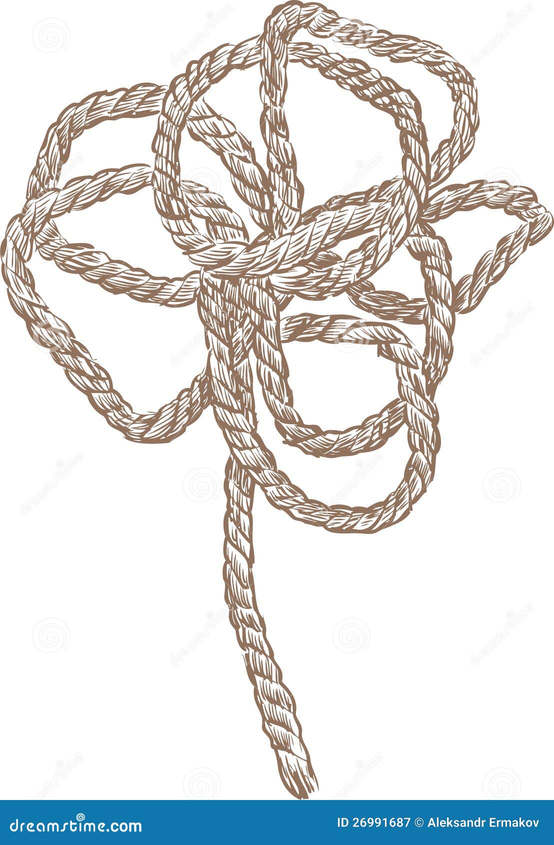 Rope flower stock vector. Illustration of hank, floral - 26991687
