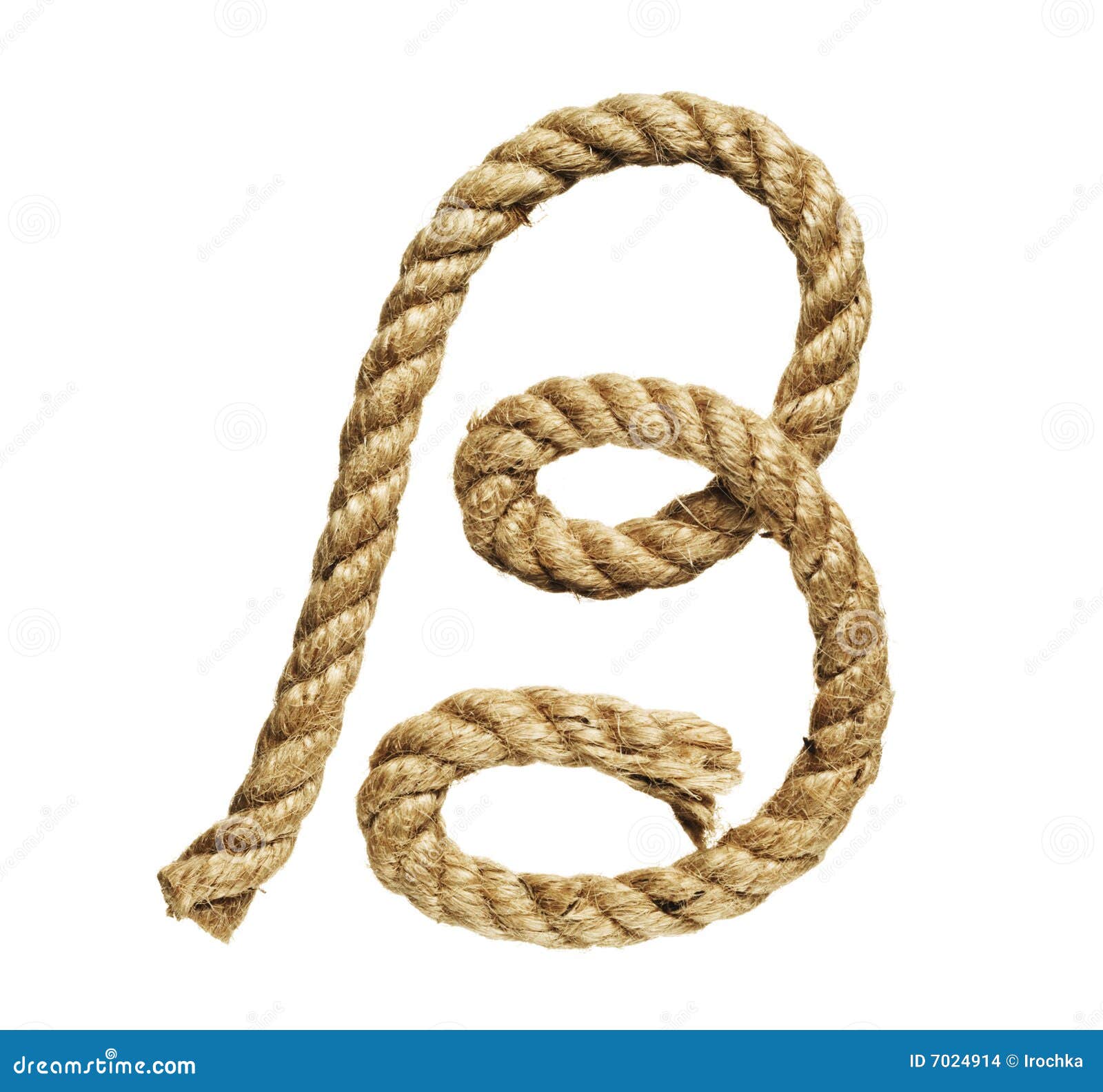 rope forming letter b