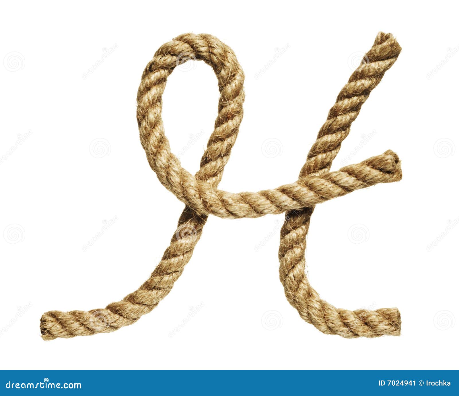 rope forming letter h