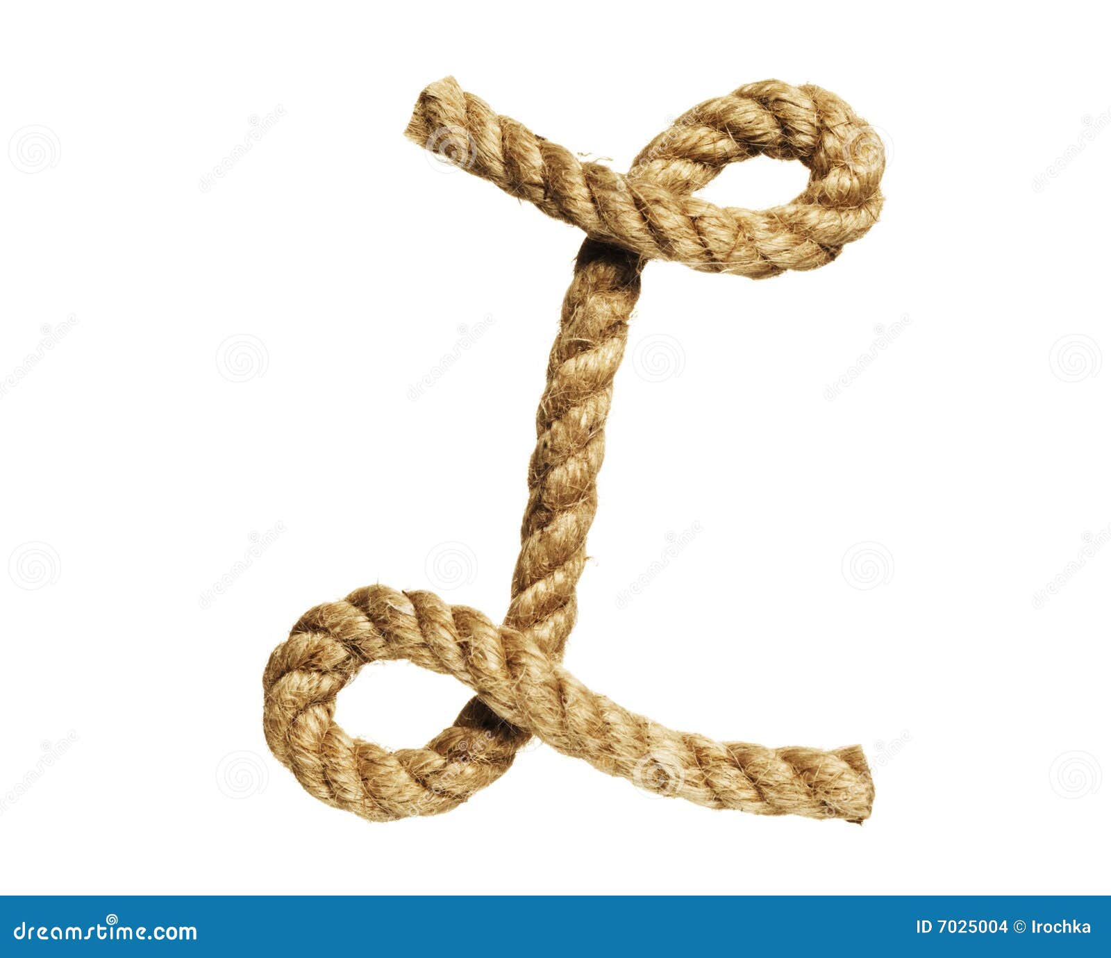 rope forming letter l
