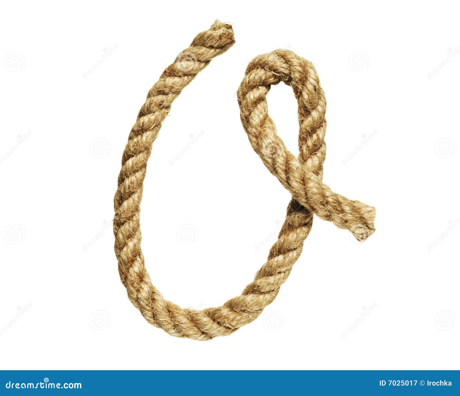 rope forming letter o