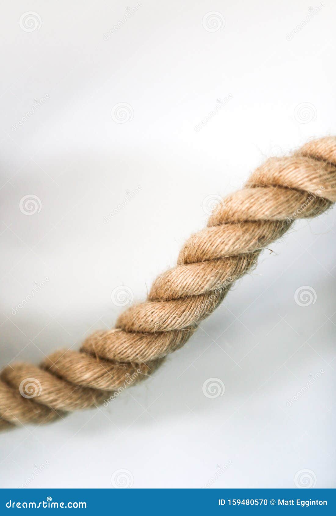 Rope Fragment, Isolated Thick Nautical Rope Hemp Rope Stock Photo - Image  of grunge, connection: 159480570