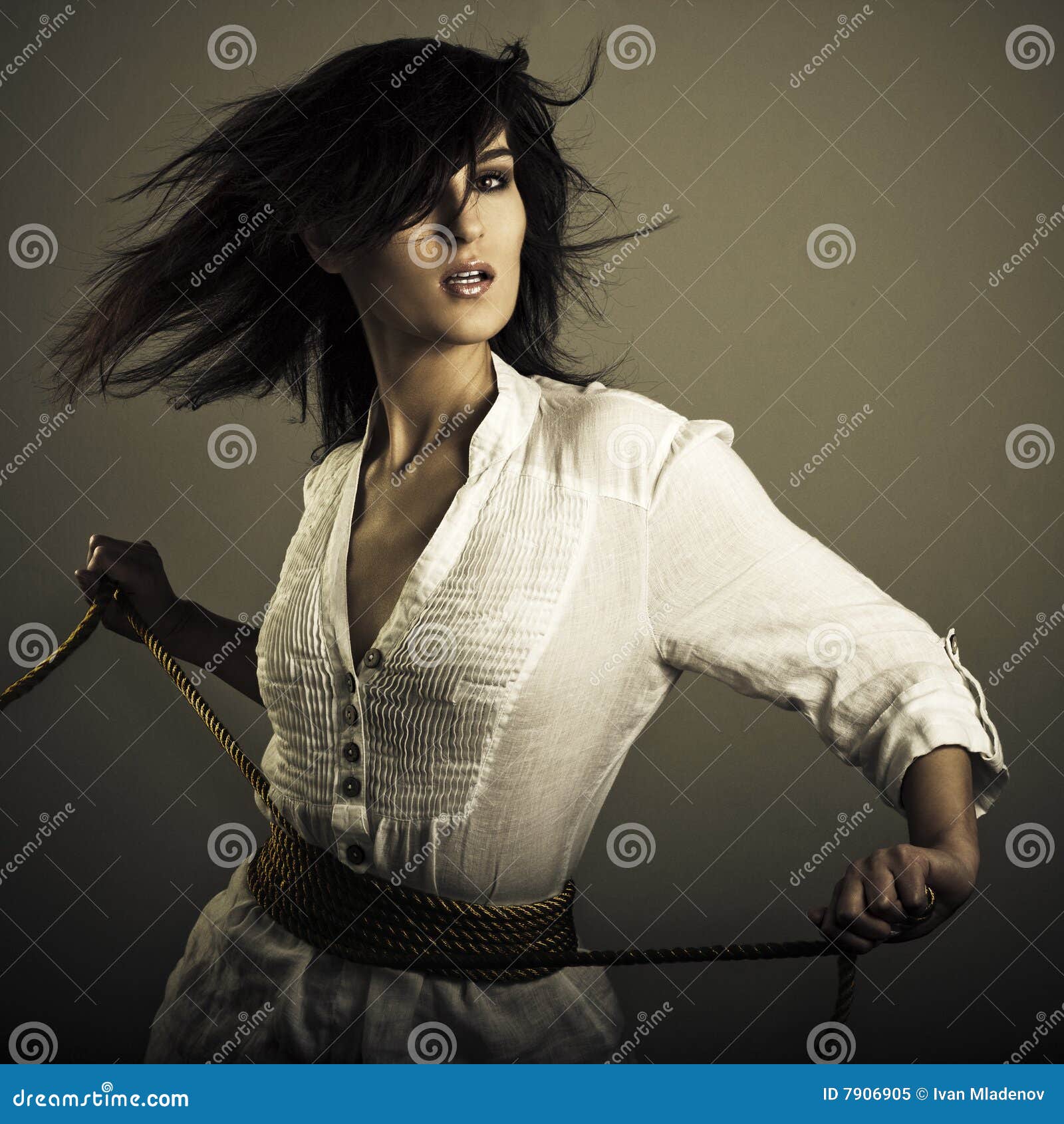Rope_girl stock image. Image of golden, colors, cord, wind 7906905