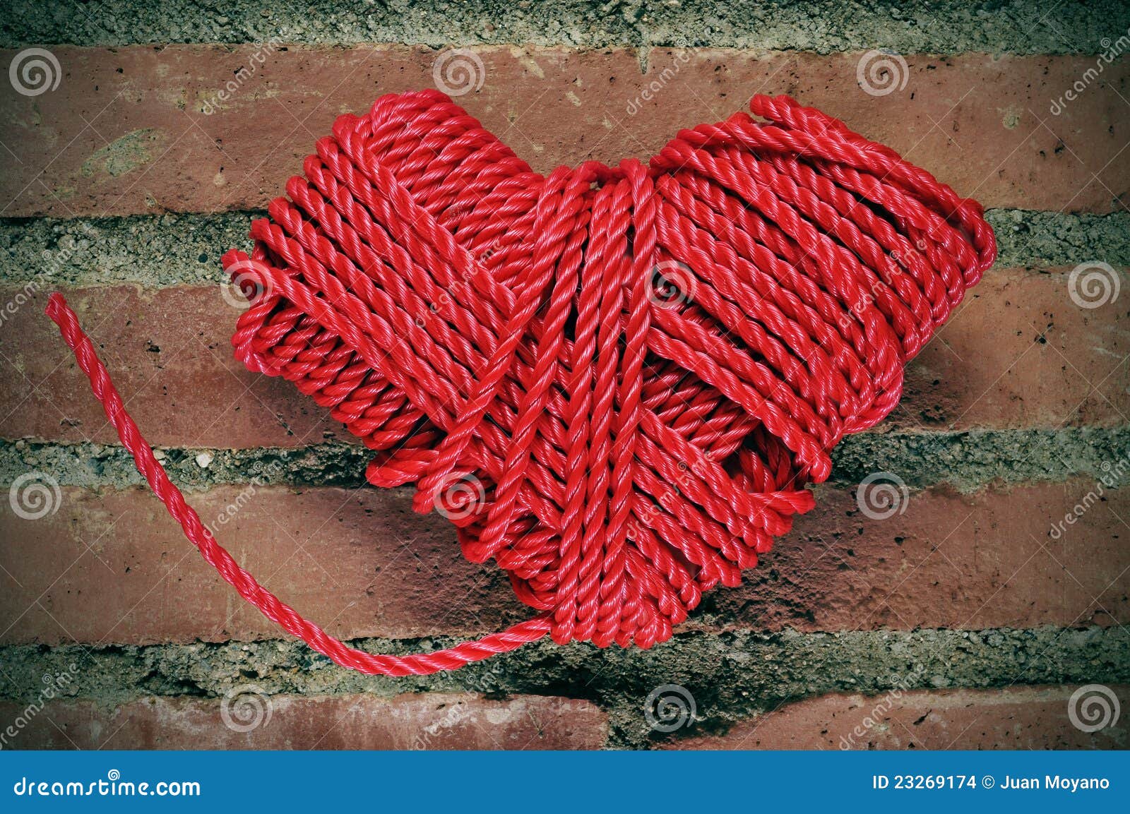 Rope heart stock photo. Image of happy, decoration, love 23269174