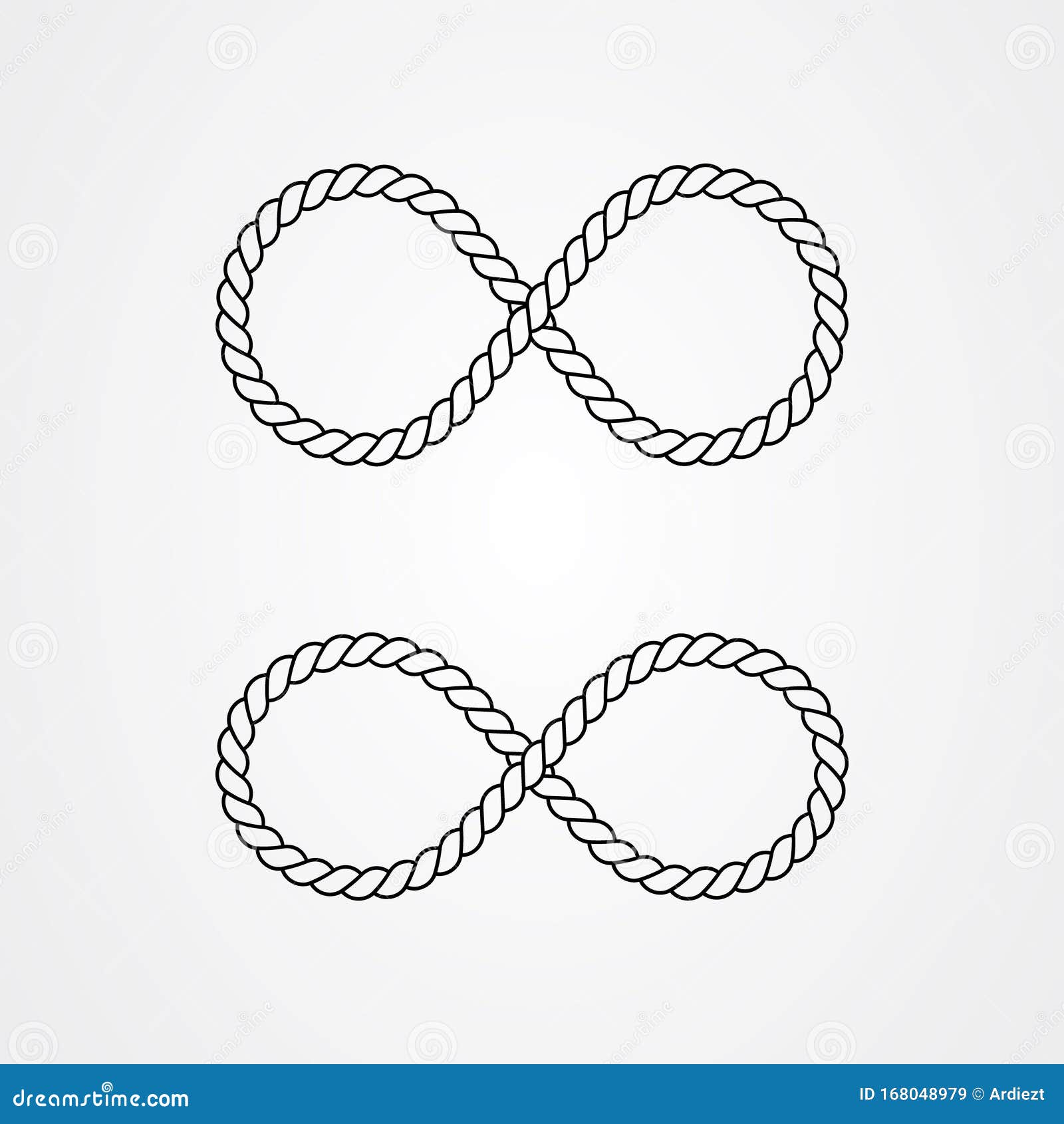 Rope Icon Logo Design with Infinity Symbol Shaped. Vector Illustration  Stock Vector - Illustration of future, icon: 168048979