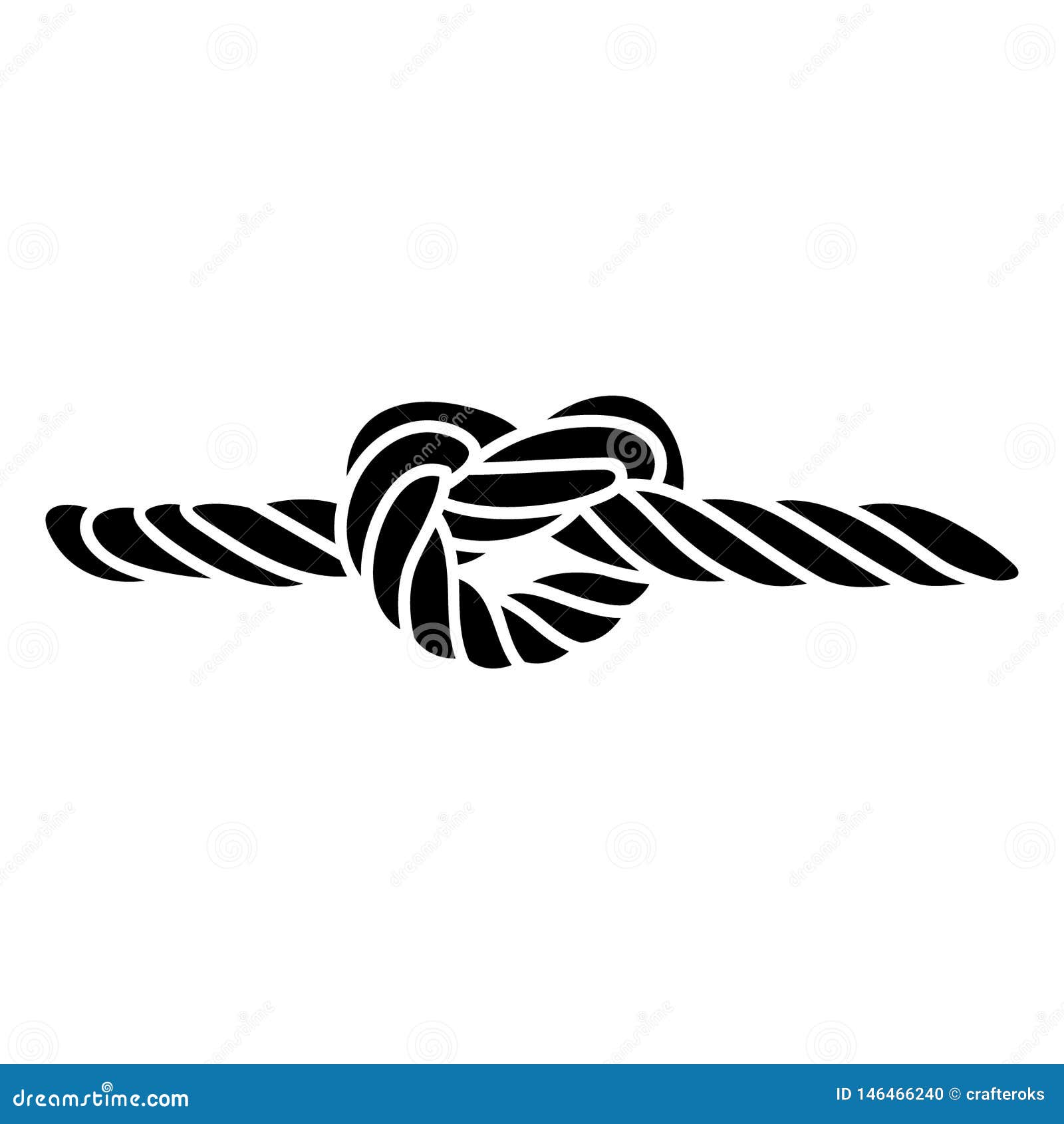 Rope Knot Vector, Hand Drawn, Vector, Eps, Logo, Icon, Crafteroks,  Silhouette Illustration for Different Uses Stock Vector - Illustration of  rope, vector: 146466240