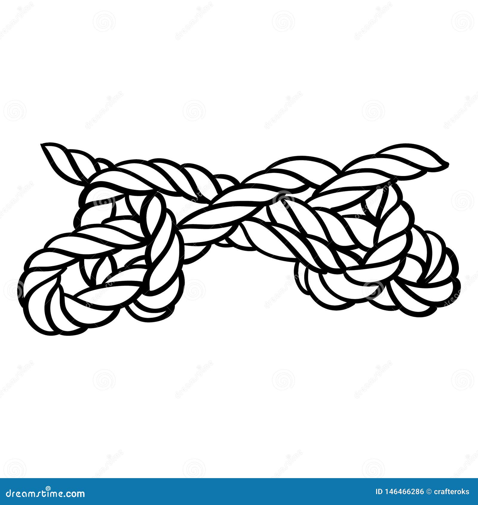 Rope Knot Vector, Hand Drawn, Vector, Eps, Logo, Icon, Crafteroks