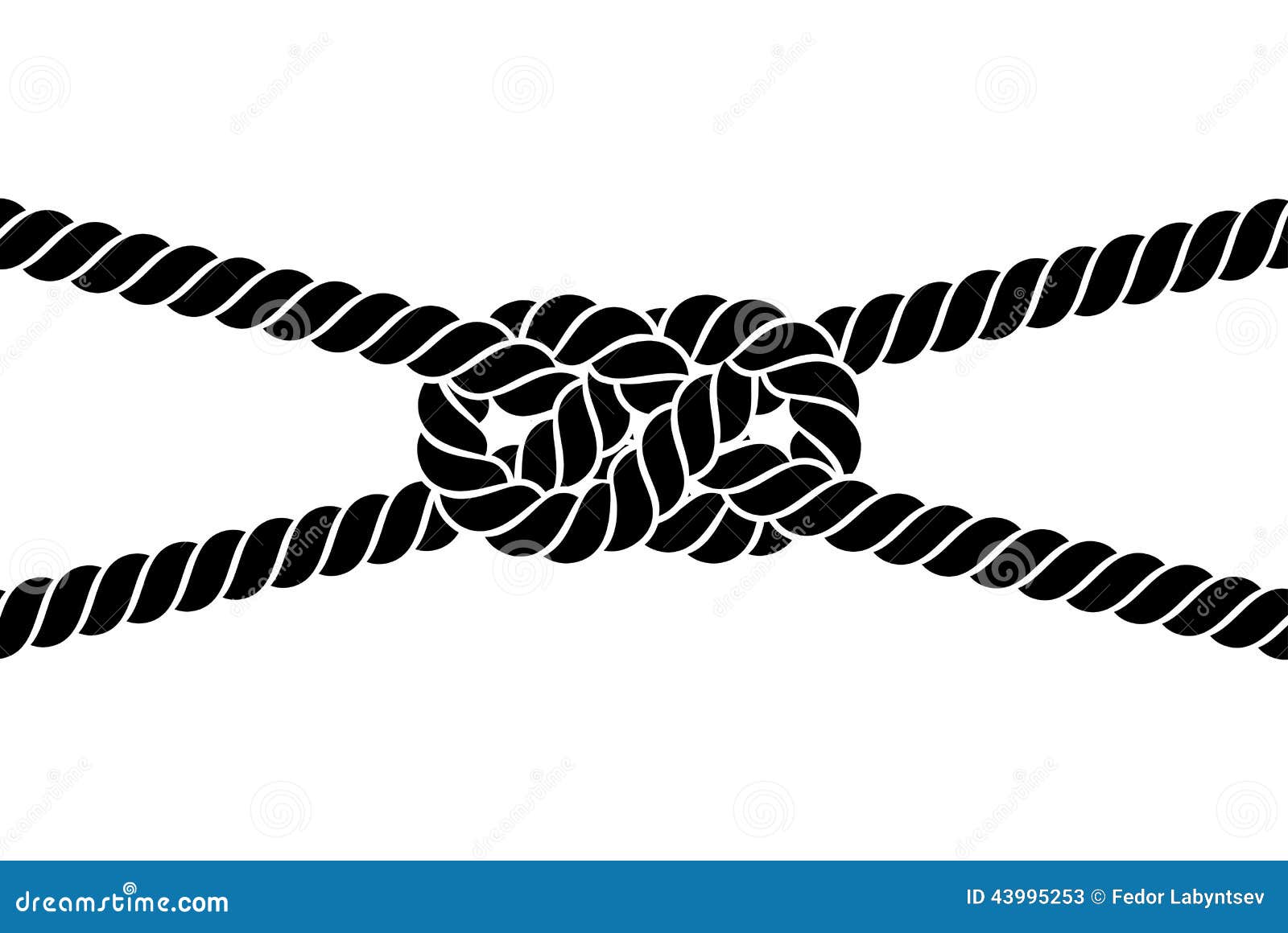 Rope Knot on a White Background Stock Vector - Illustration of sailing ...