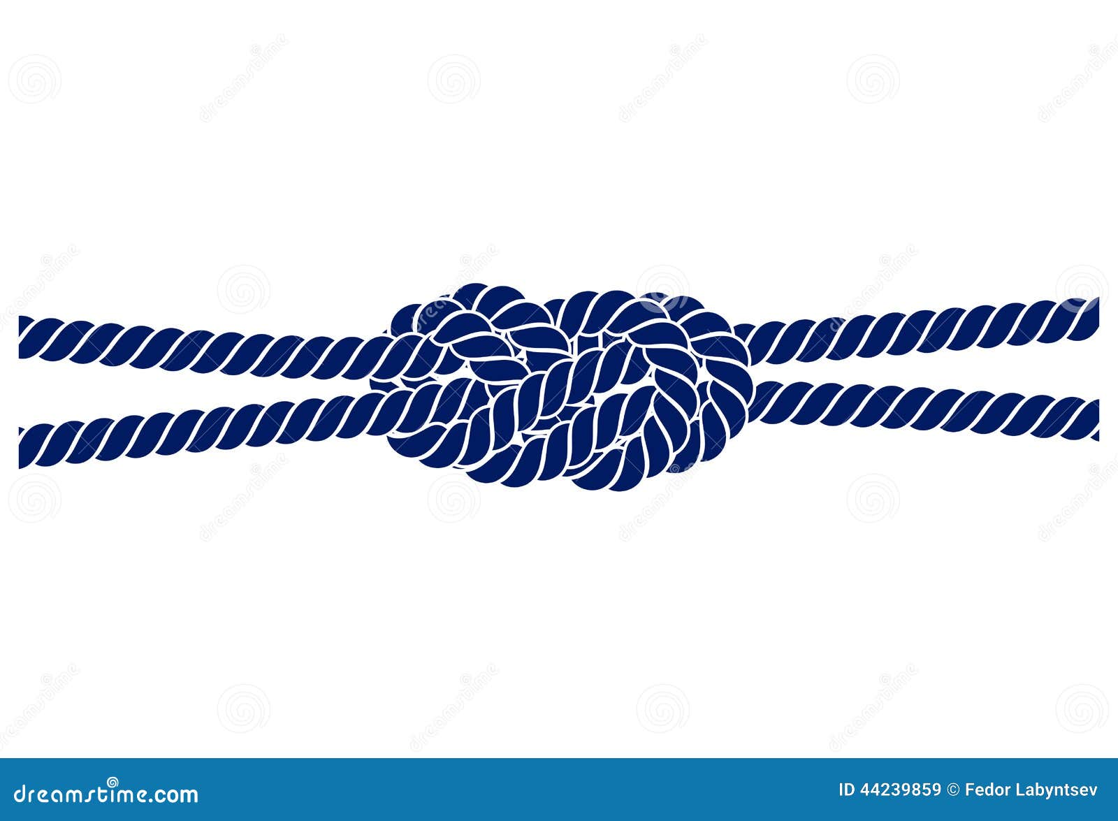 Rope Knot on a White Background Stock Vector - Illustration of ...