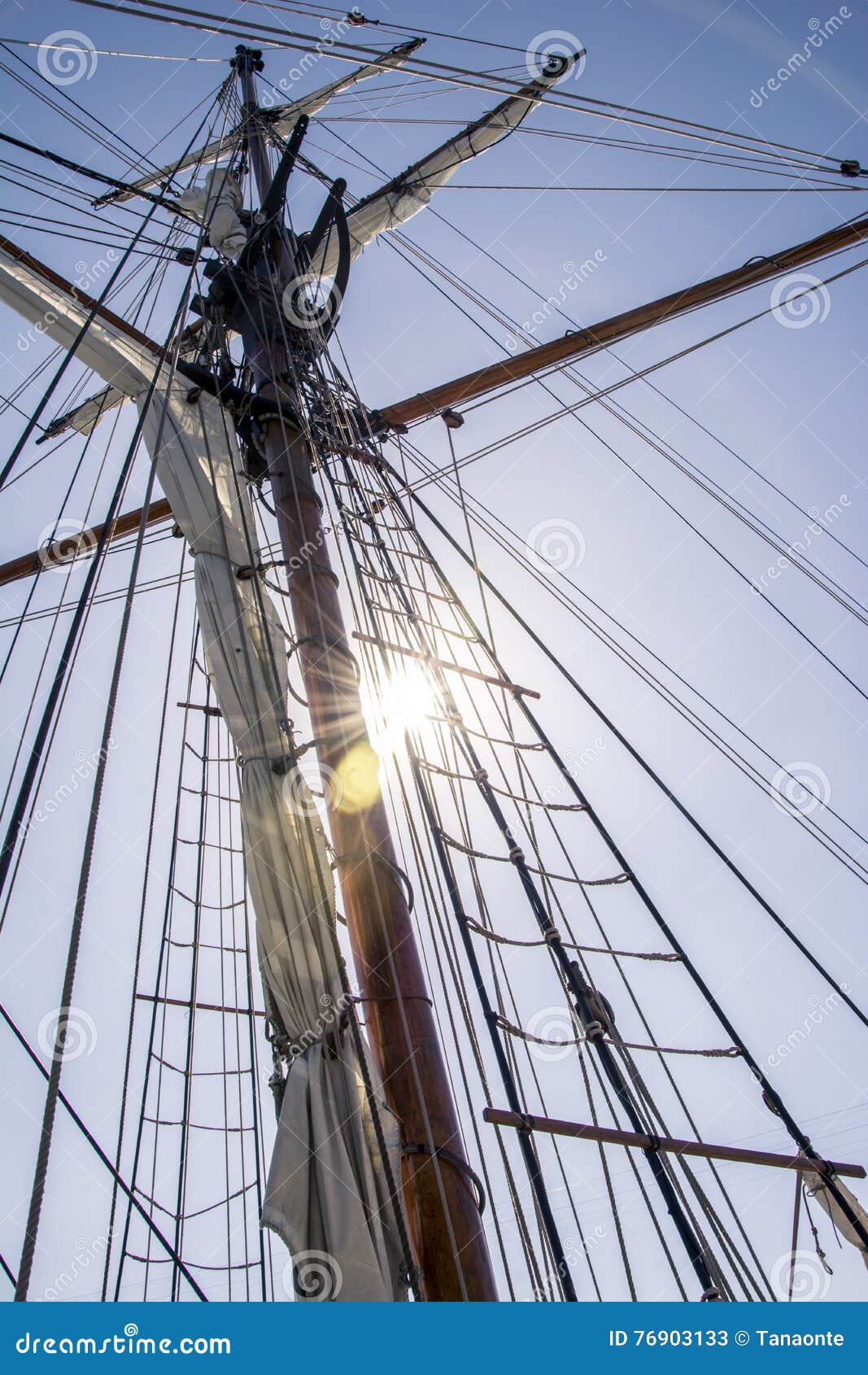 Rope Ladders and Masts of a Ship Stock Image Image of transportation