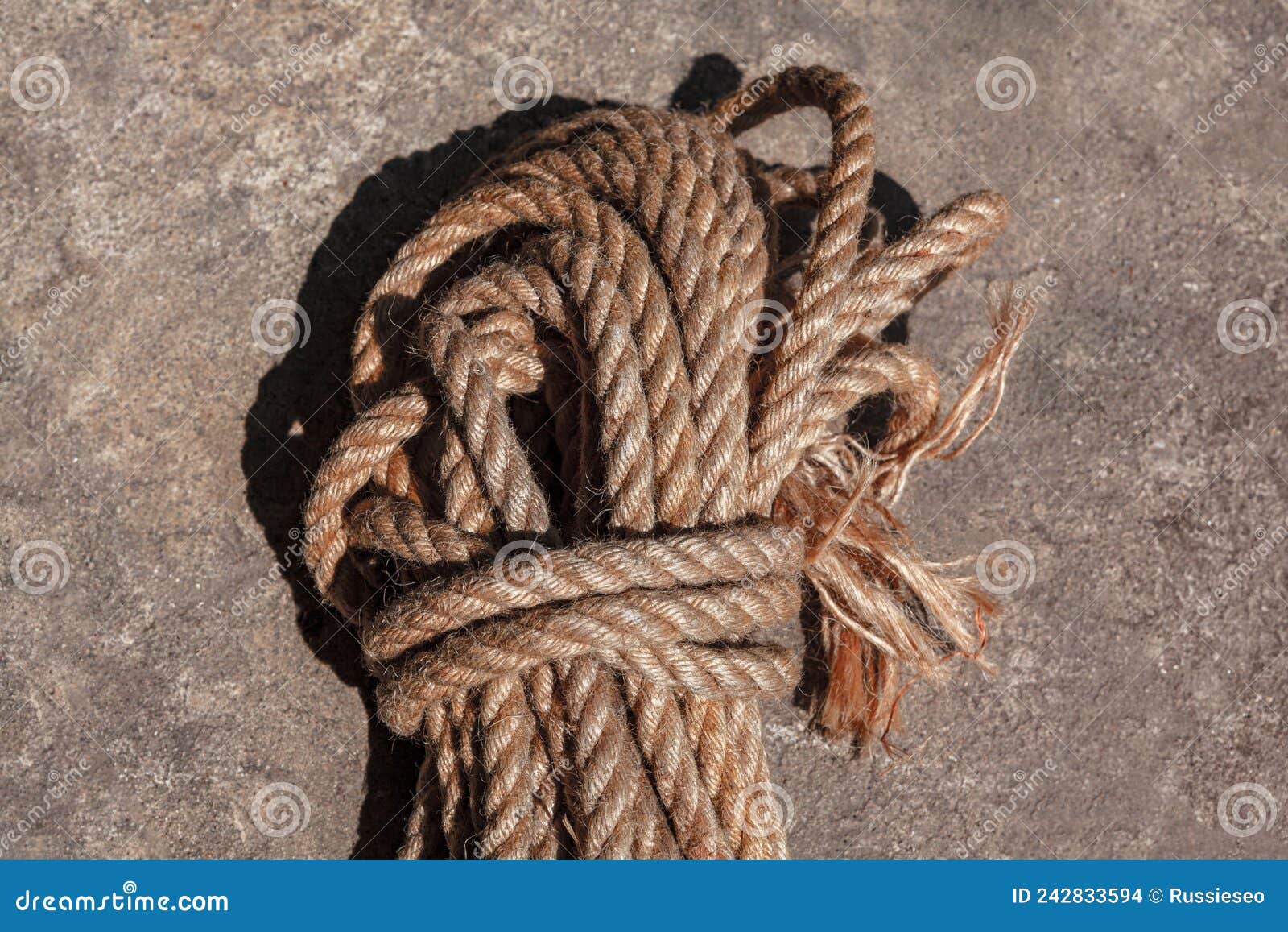Rope Made of Natural Fibers Stock Photo Image of brown, close 242833594