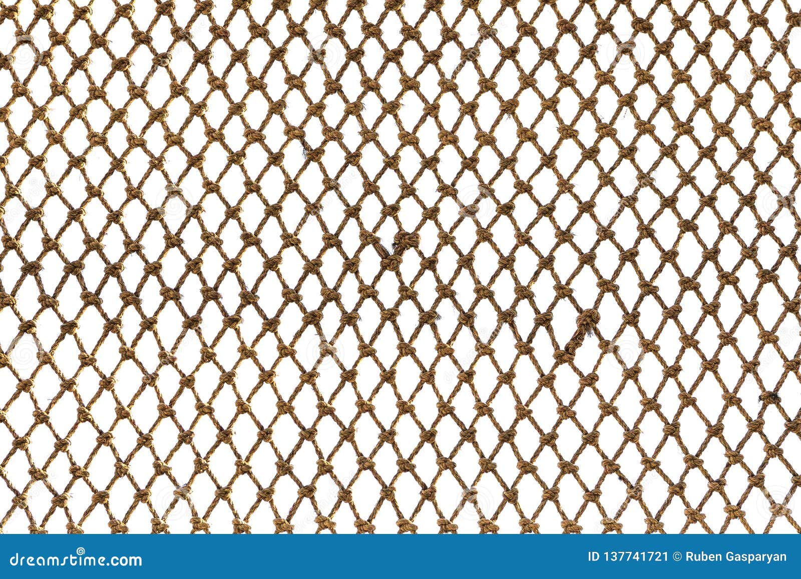 Rope Net with Knots Isolated, Fishnet Stock Image - Image of knot