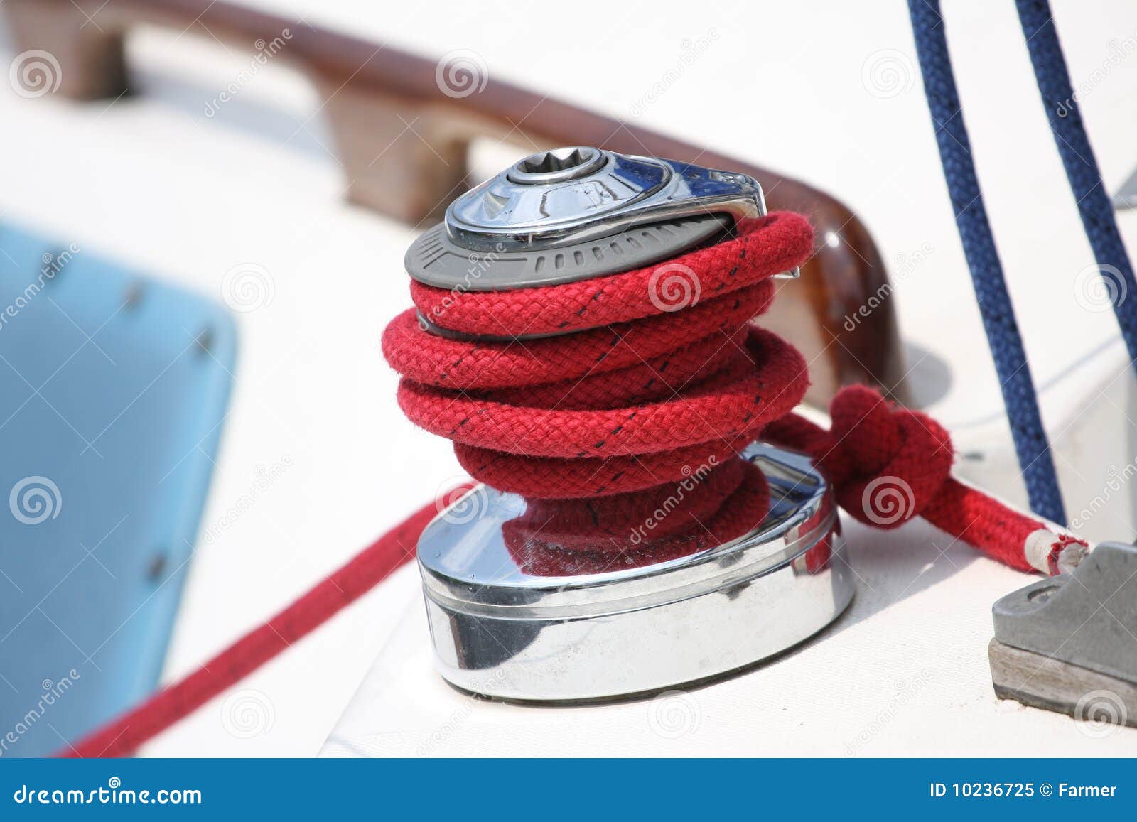 Rope on a sailboat stock image. Image of sport, rolled 10236725