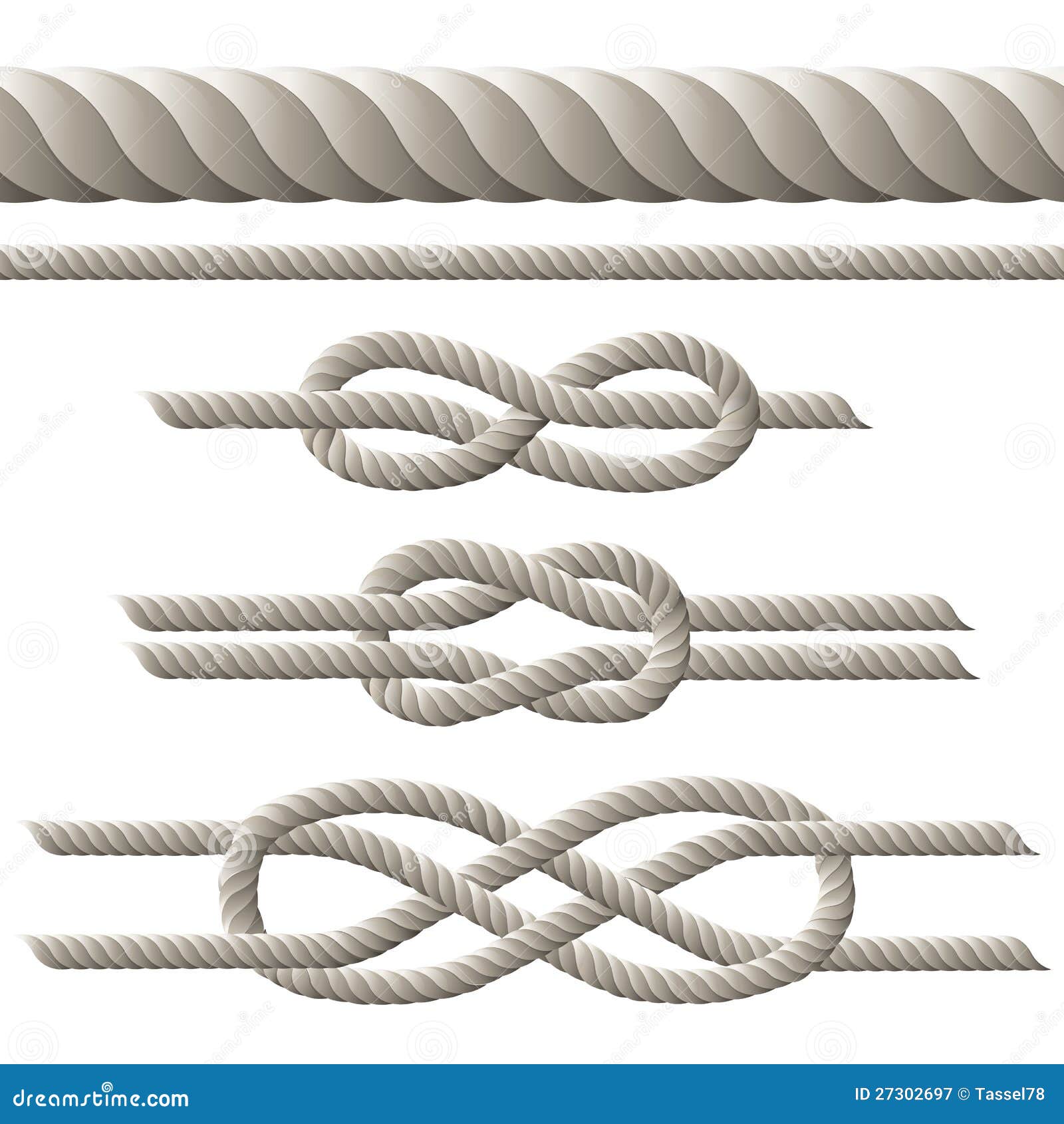 Rope set stock vector. Illustration of object, element - 27302697