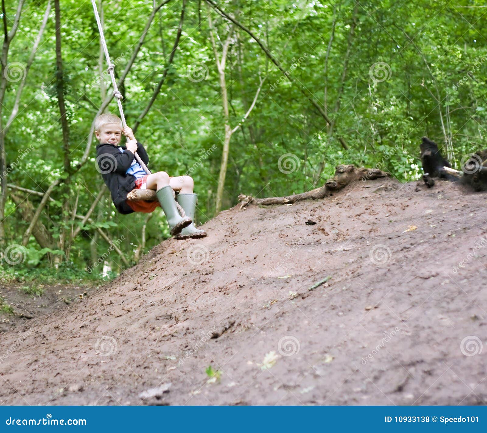 Rope swing stock photo. Image of person, dirt, rope, male 10933138