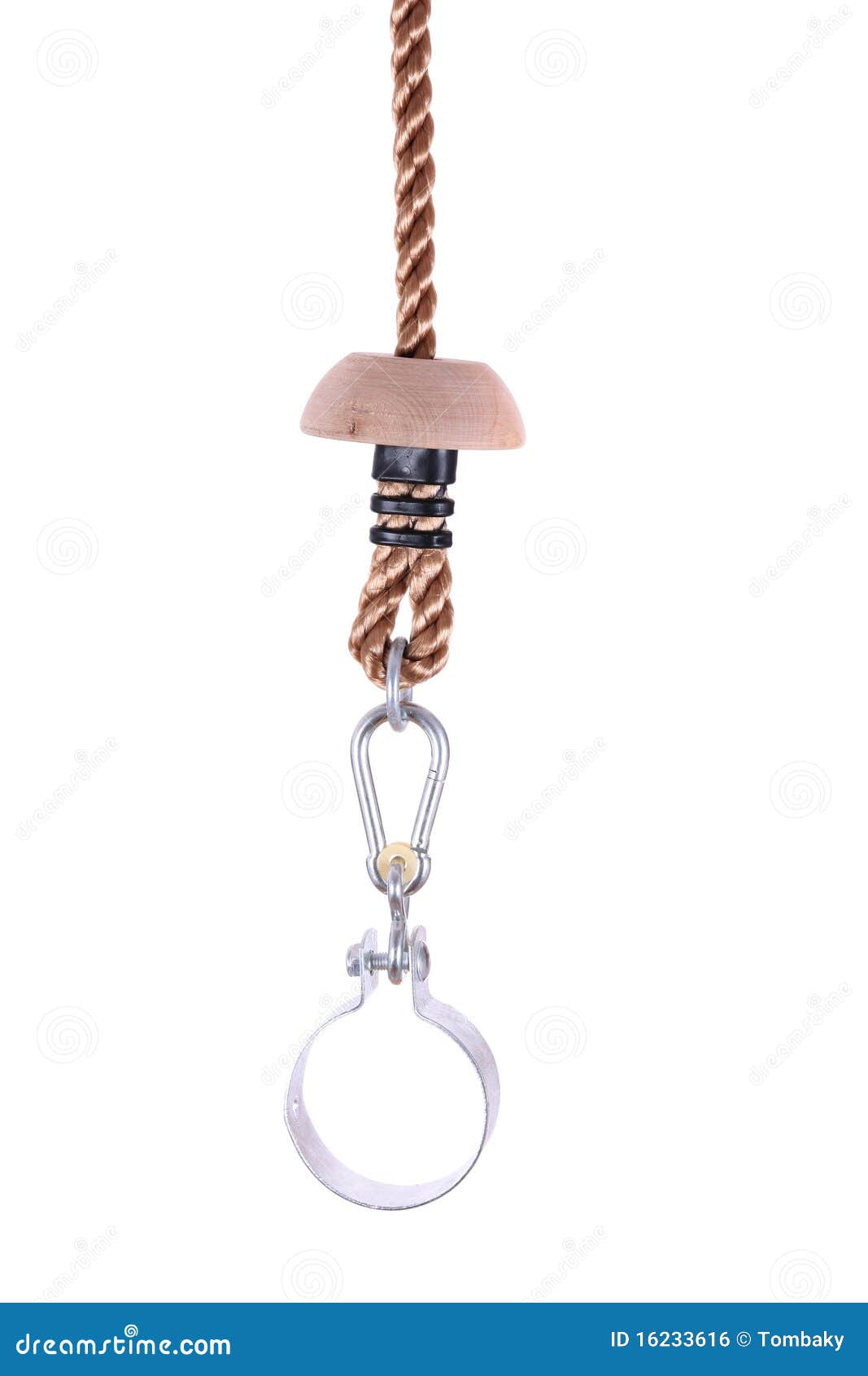 Rope with swing climber stock photo. Image of carbine 16233616