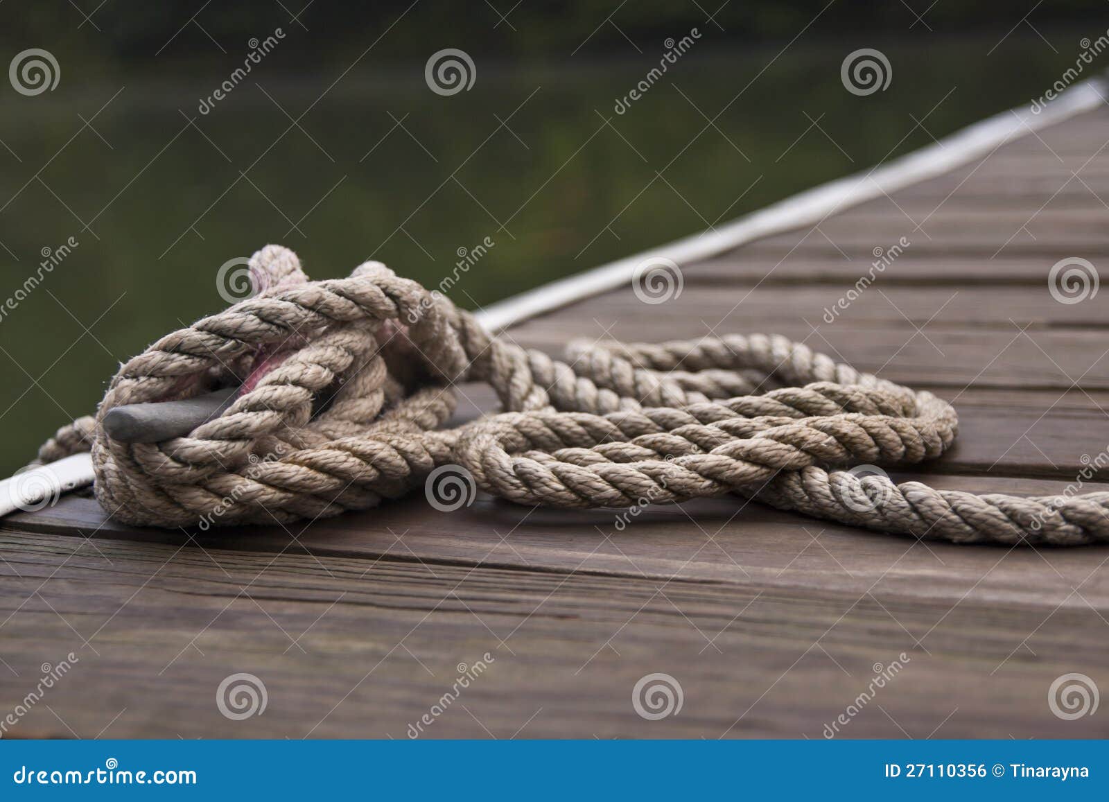 Rope Tied at Harbor stock photo. Image of harbor, secure 27110356