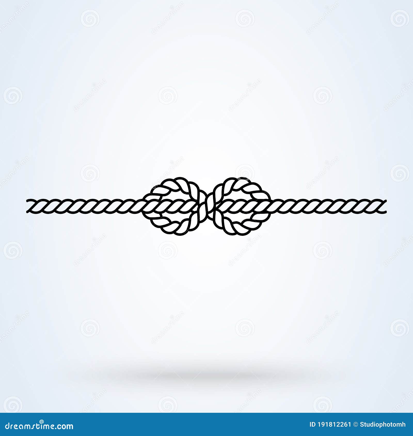 Rope Tied Icon. Vector Simple Modern Design Illustration Stock Vector ...