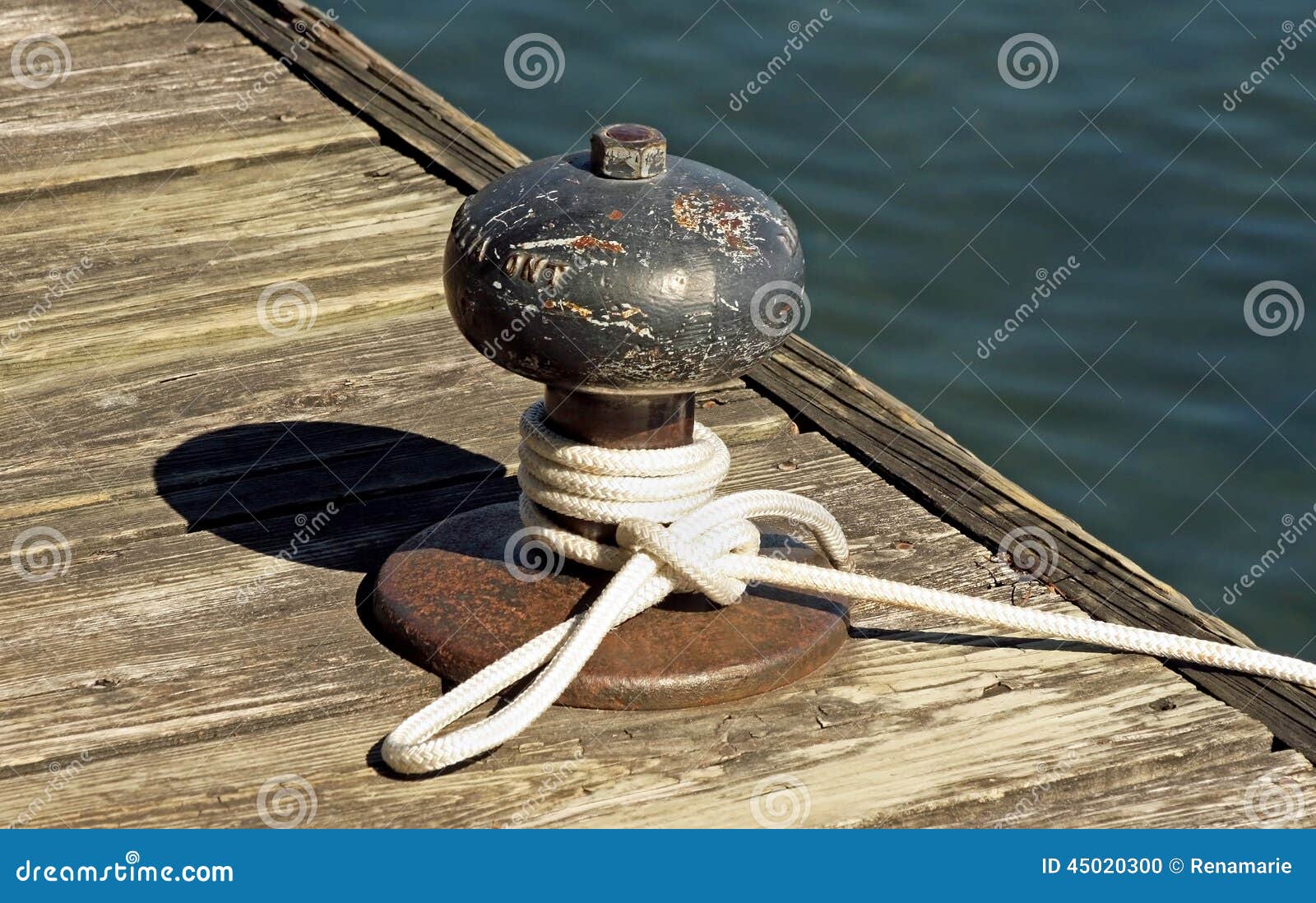 Rope stock photo. Image of moor   ed, attached, knotted 