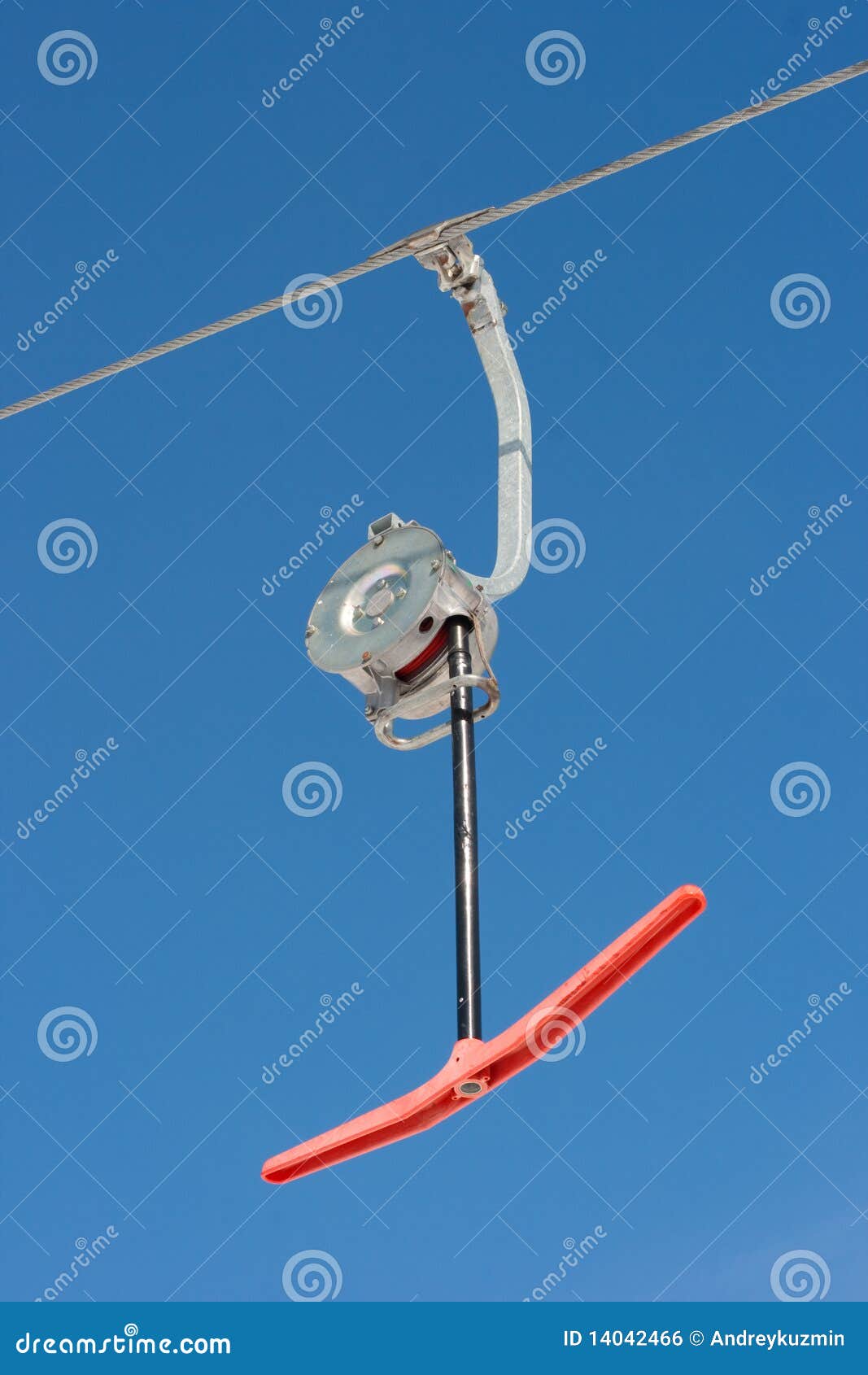 Rope tow ski lift stock photo. Image of mountain, cable 14042466