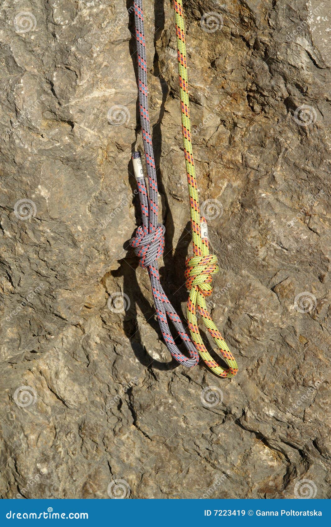 Ropes stock image. Image of outdoor, belay, colored, knot 7223419