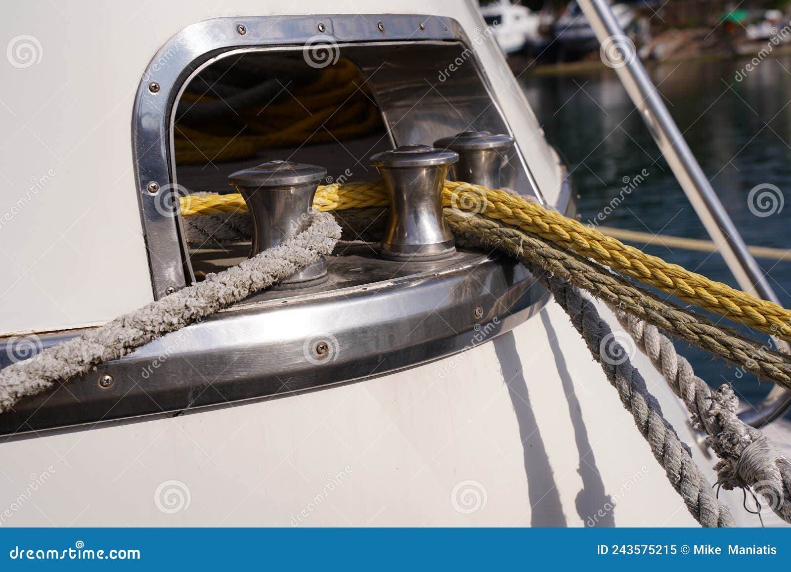 Ropes Mooring Luxury Yacht in Sea Port Stock Image - Image of health,  earth: 243575215