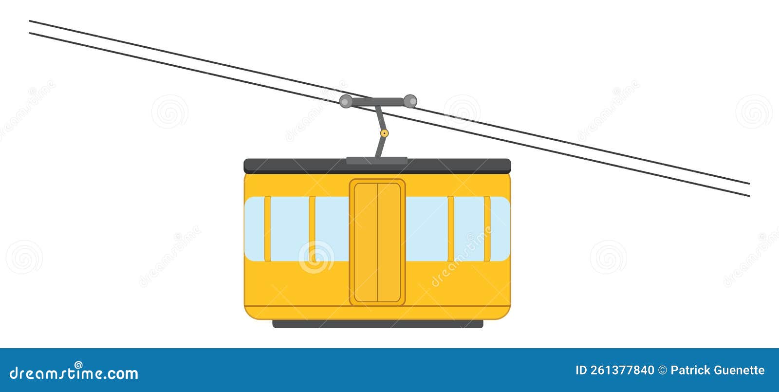 Ropeway, icon stock vector. Illustration of winter, lift 261377840