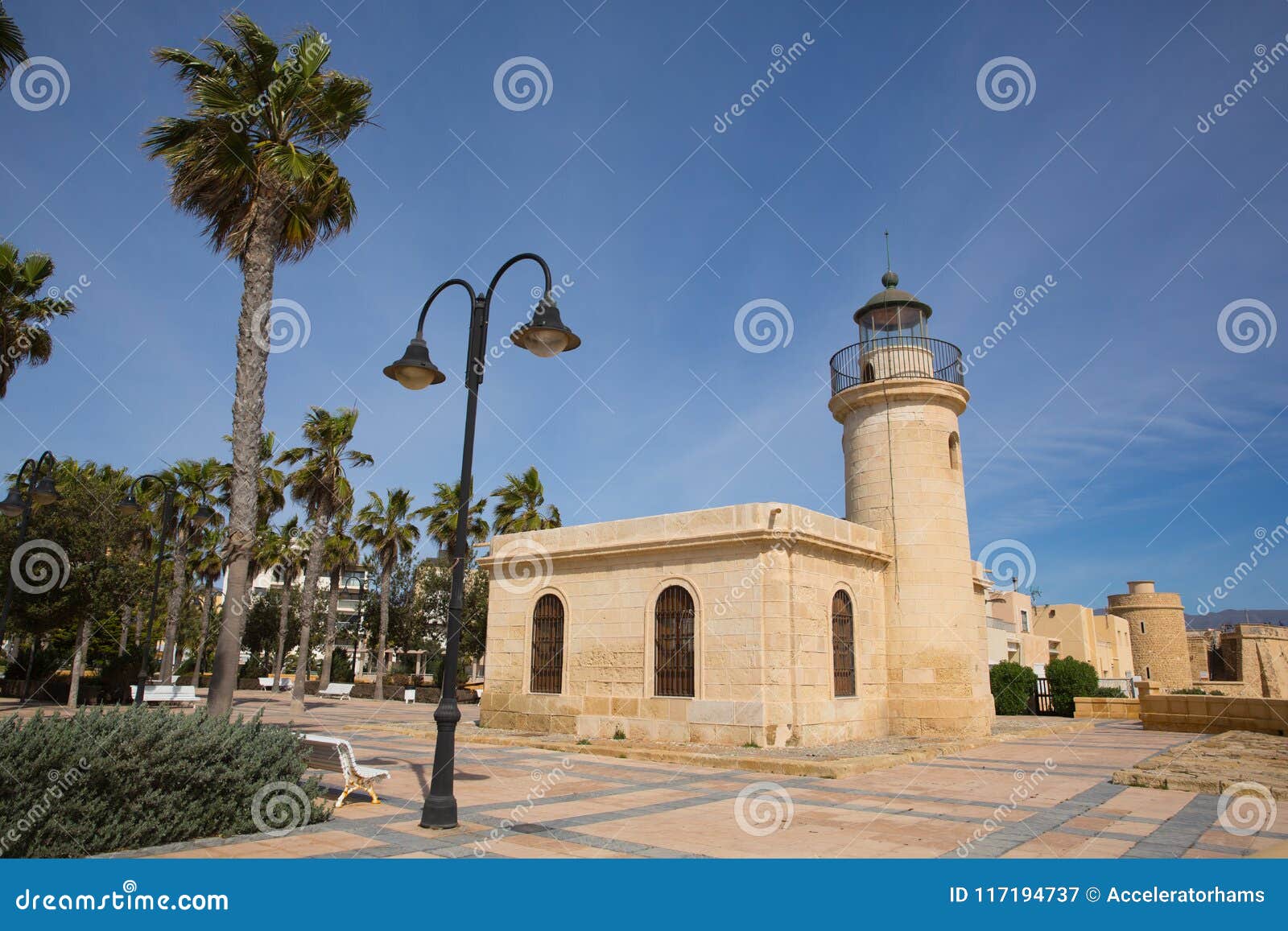 roquetas del mar lighthouse coast of almerÃÂ­a, andalucÃÂ­a spain