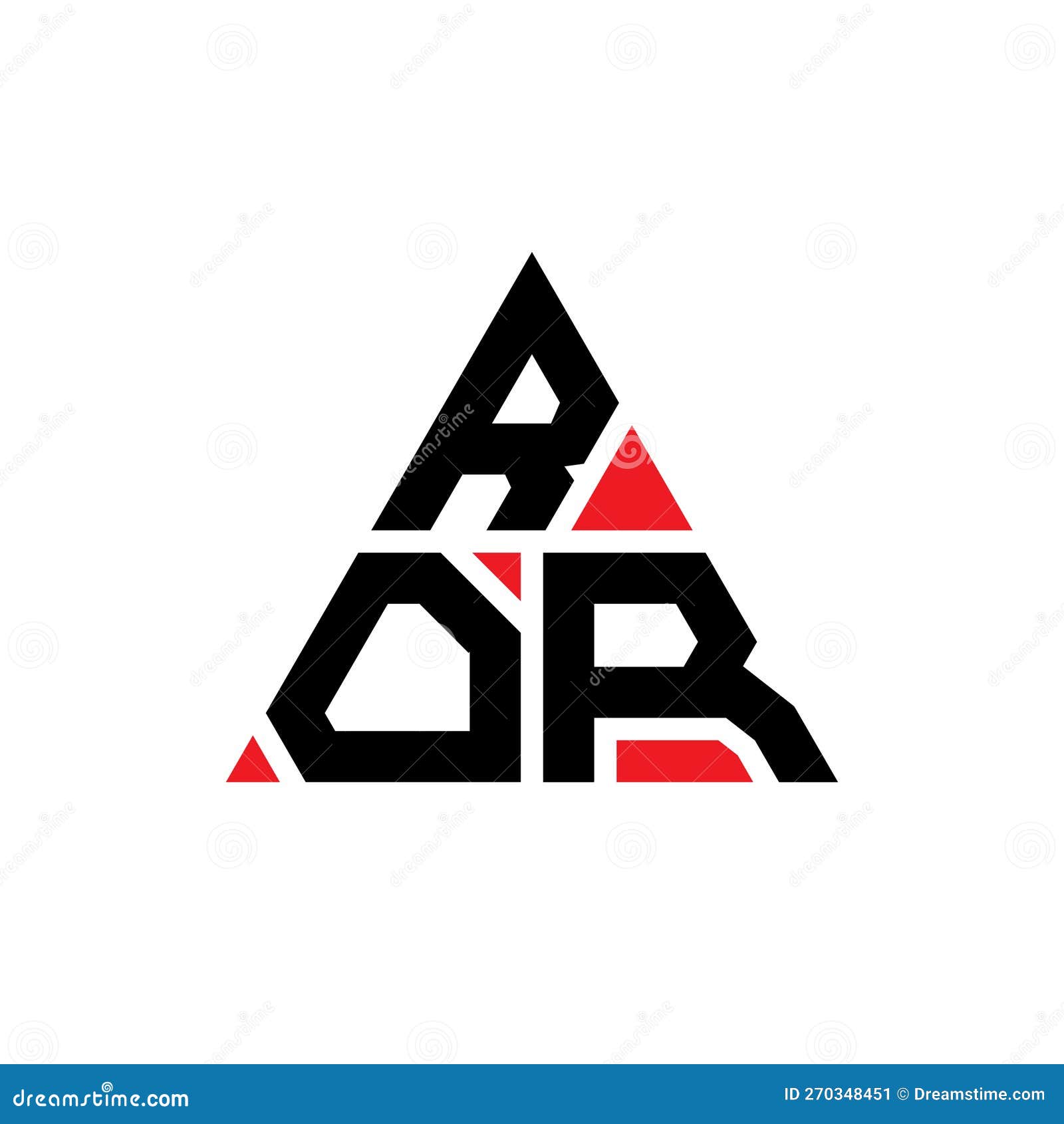ror triangle letter logo  with triangle . ror triangle logo  monogram. ror triangle  logo template with red