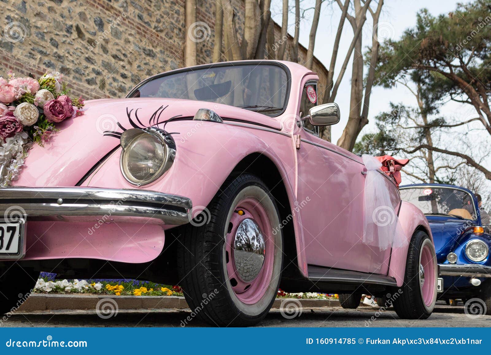 Auto Scheinwerfer Wimpern auf Volkswagen Beetle Auto
