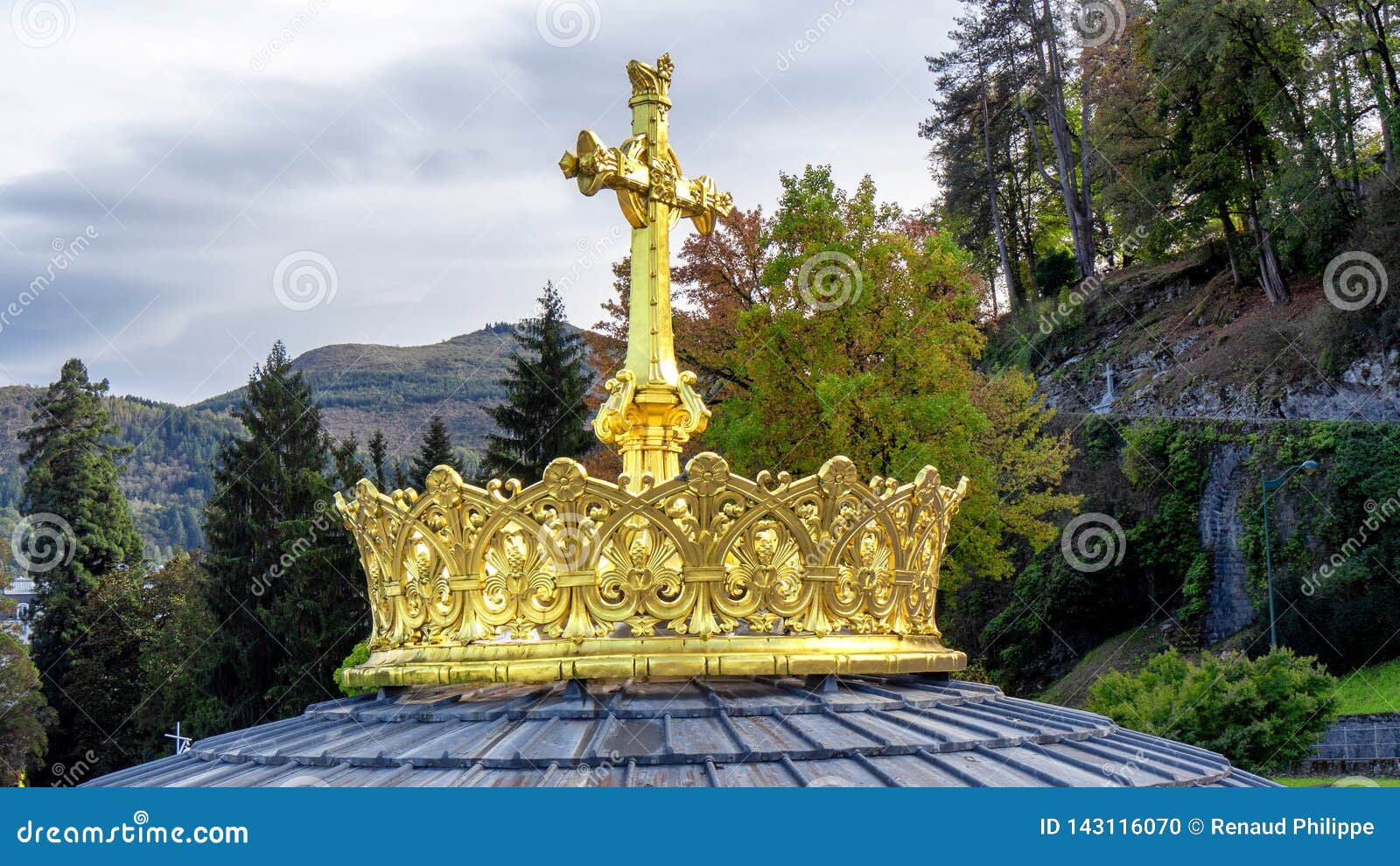 Rosary Basilica Lourdes Dome Top - France. Dome Top of Lourdes Rosary ...