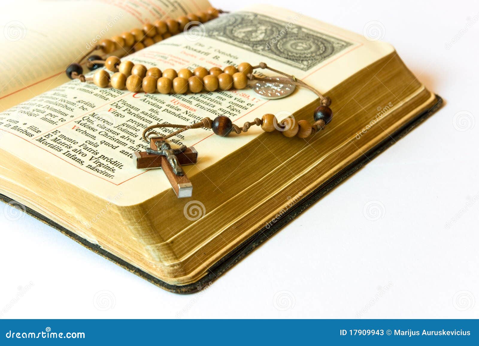 rosary beads and breviary