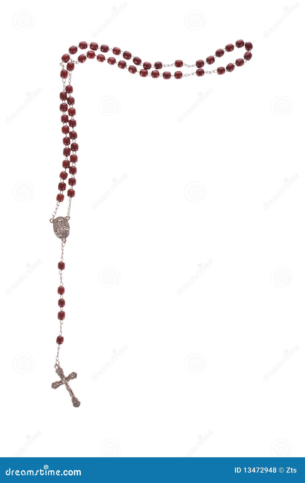 rosary beads  on white