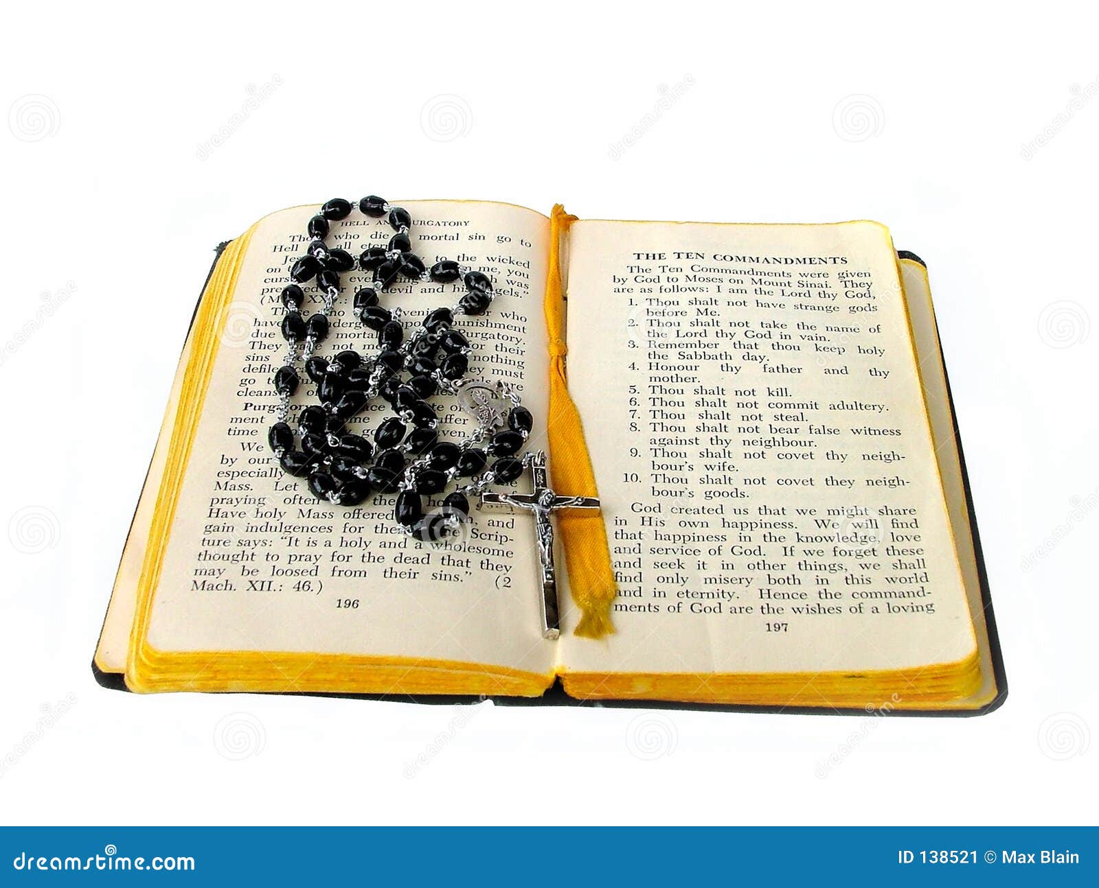 Rosary Beads Open Bible Stock Image Image 138521