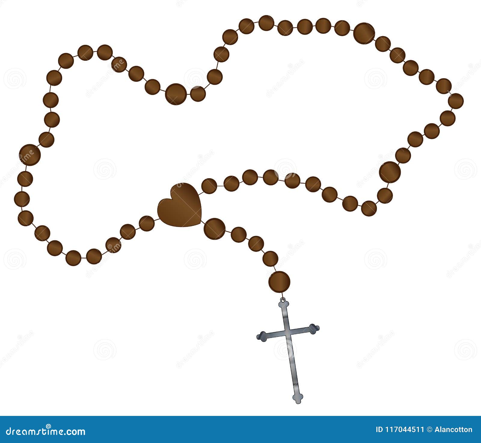 The Rosary Beads on white stock vector. Illustration of bead - 117044511