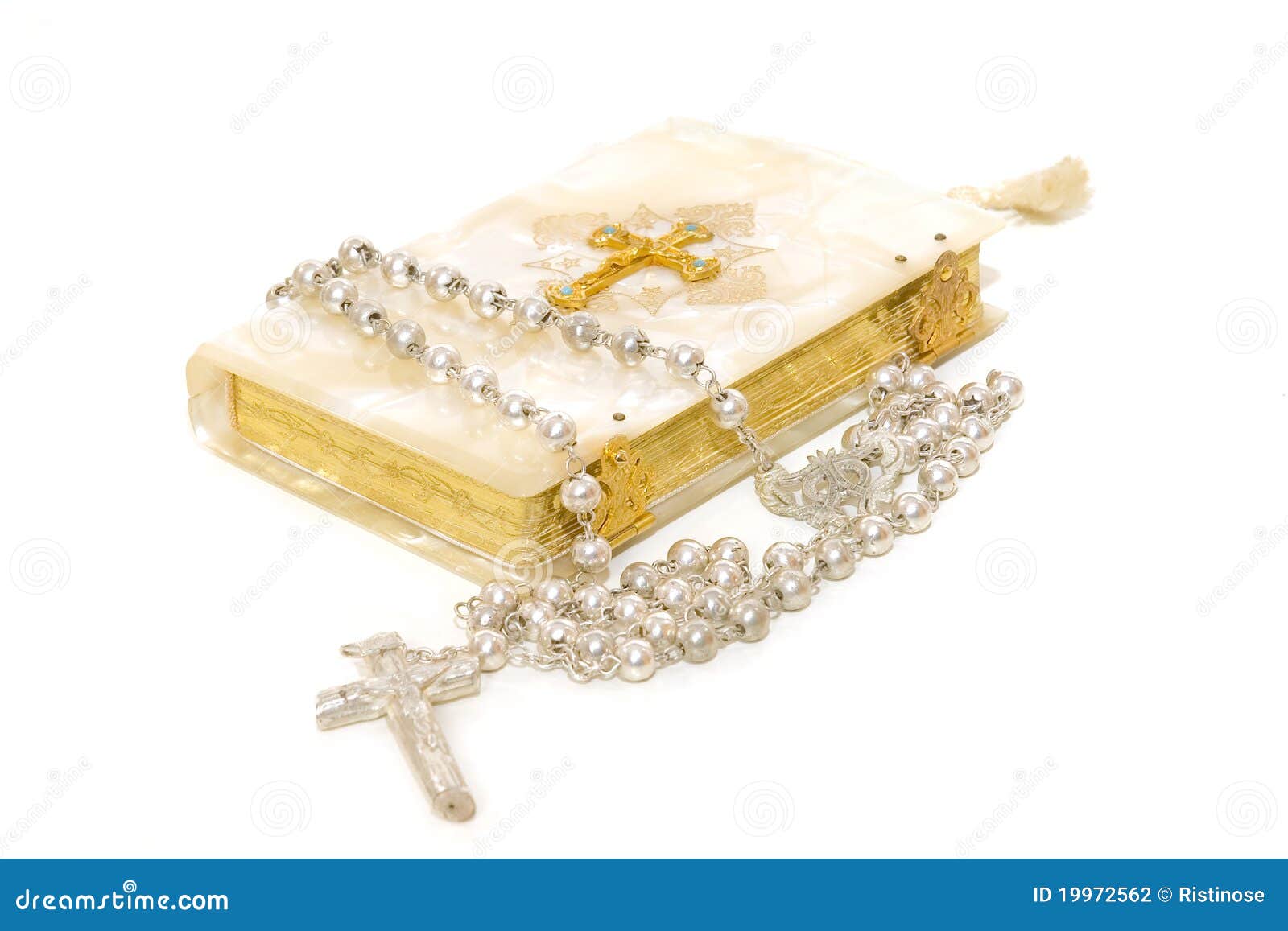 rosary and first communion book