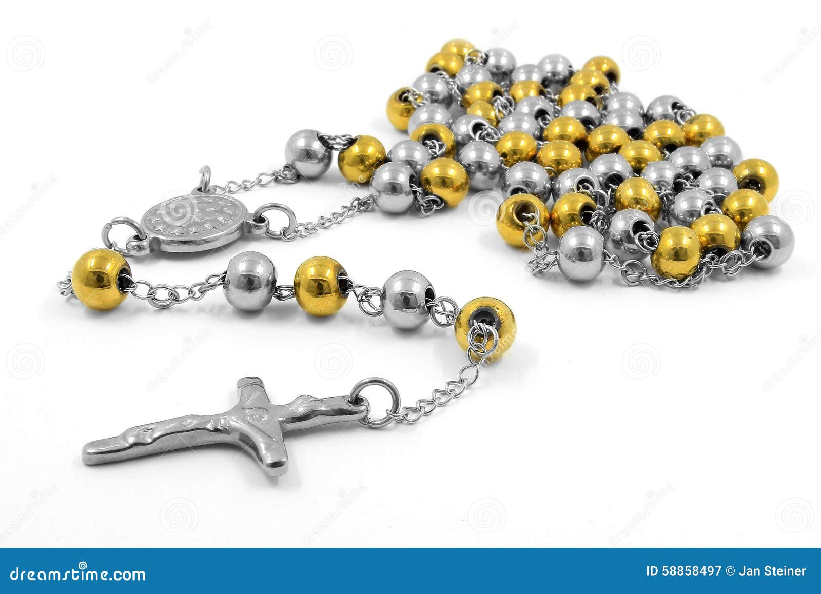 Rosary stainless steel stock image. Image of catholic 58858497