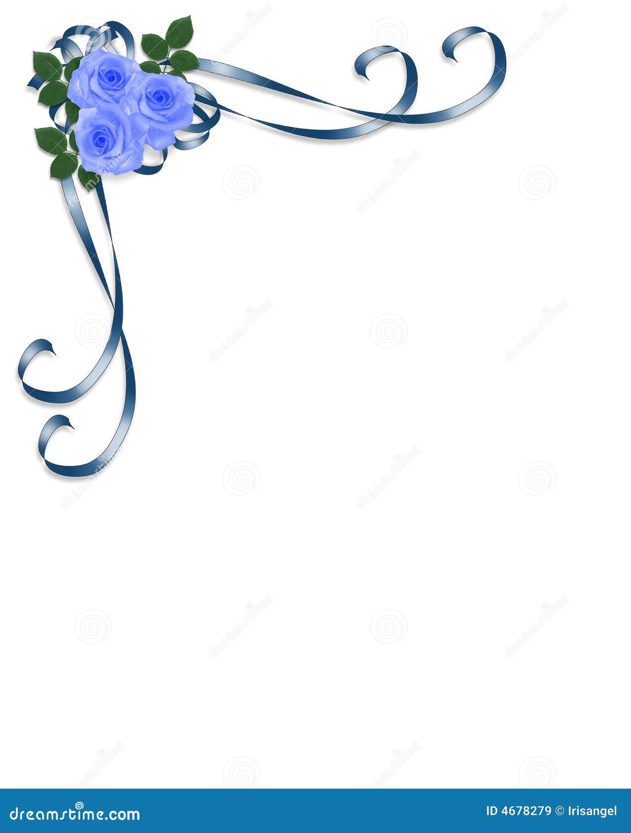 Rosas Del Azul De La Invitación De La Boda Stock de ilustración -  Ilustración de papel, flor: 4678279
