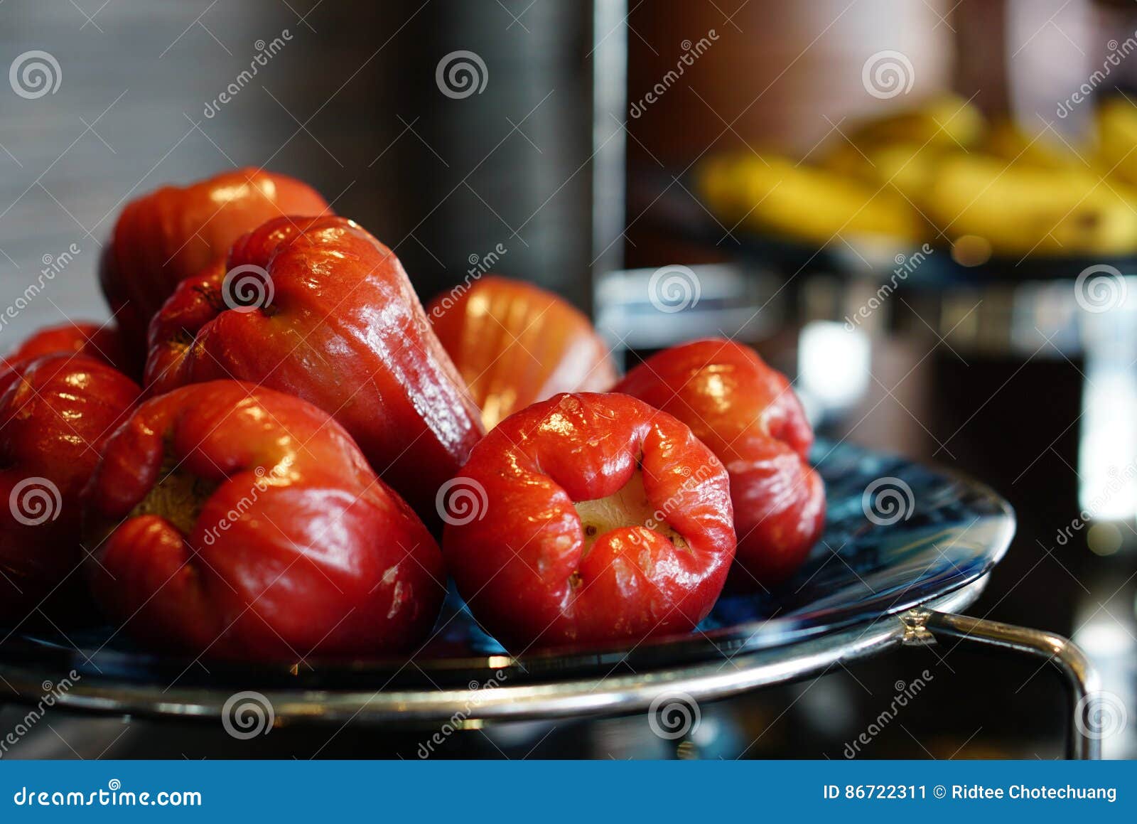 Rose Apple on a Plate in a Restaurant. Stock Image Image of roseapple