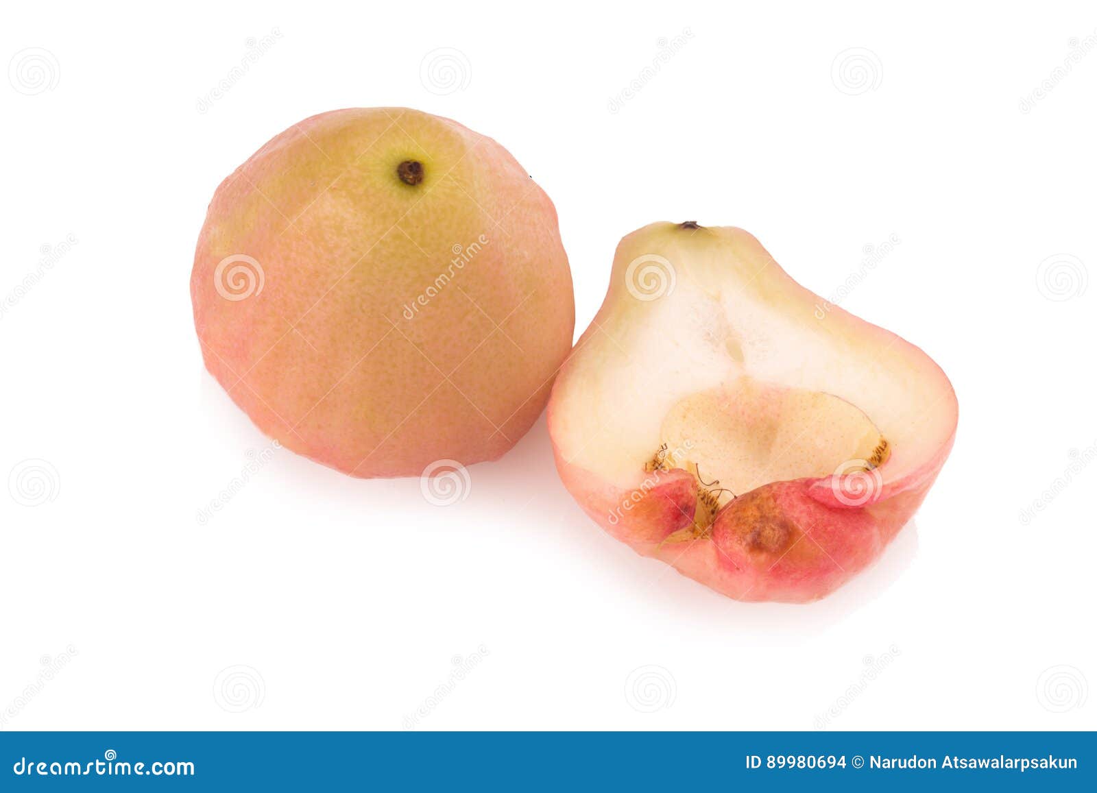 Rose Apples Isolated on White Background Stock Photo Image of fruit, natural 89980694