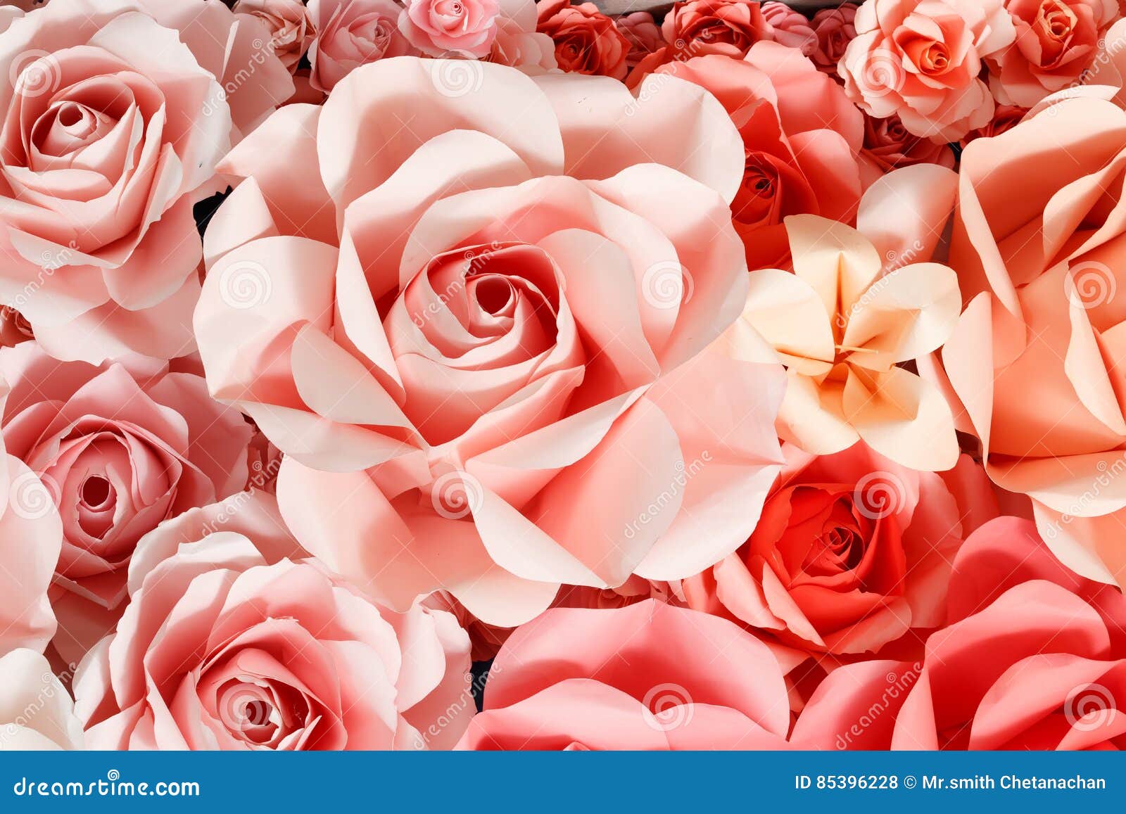 Rose background from paper stock photo. Image of beautiful - 85396228