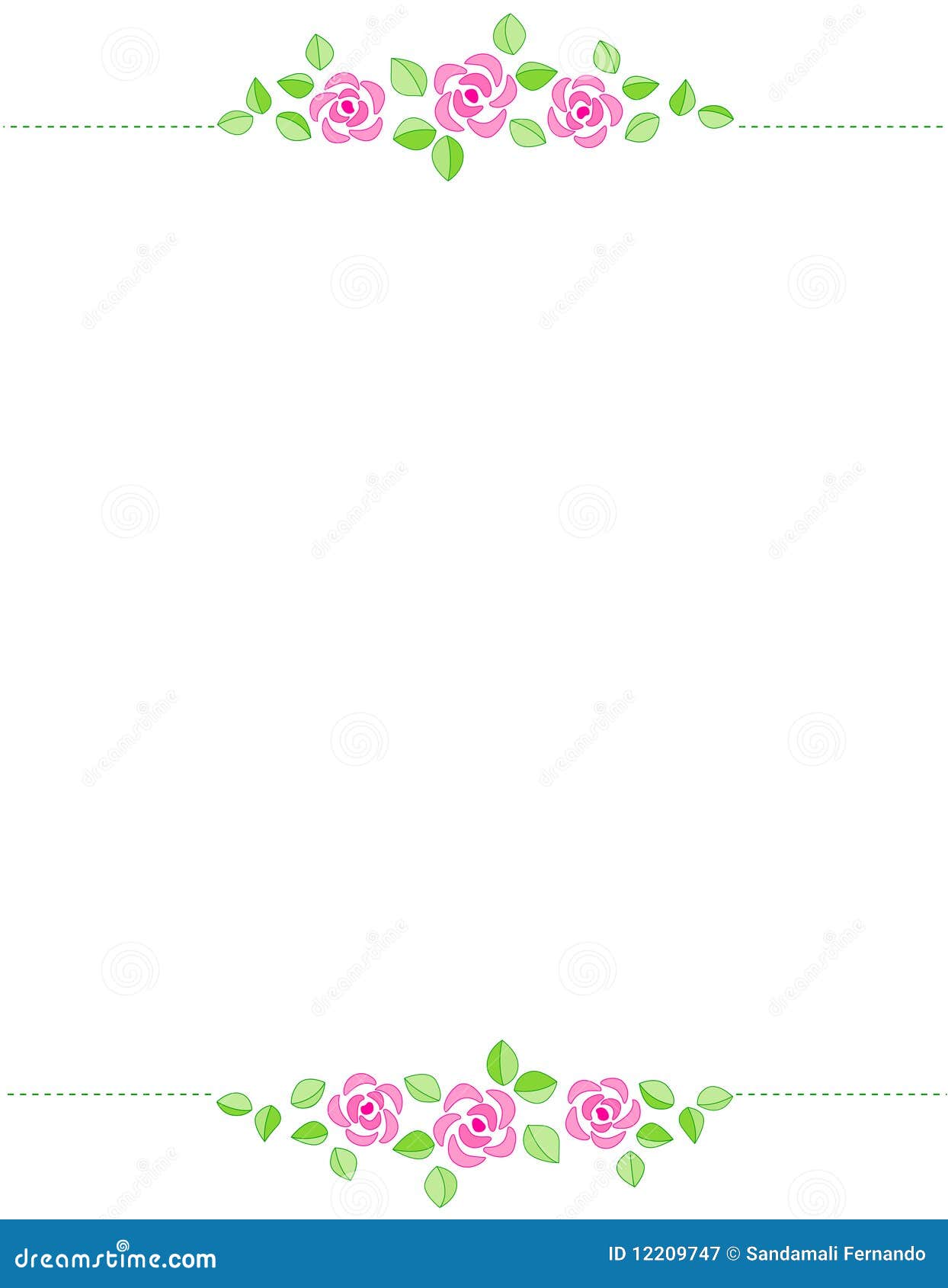 Rose border with beautiful pink roses. for Birthday , mother s day , bridal ...