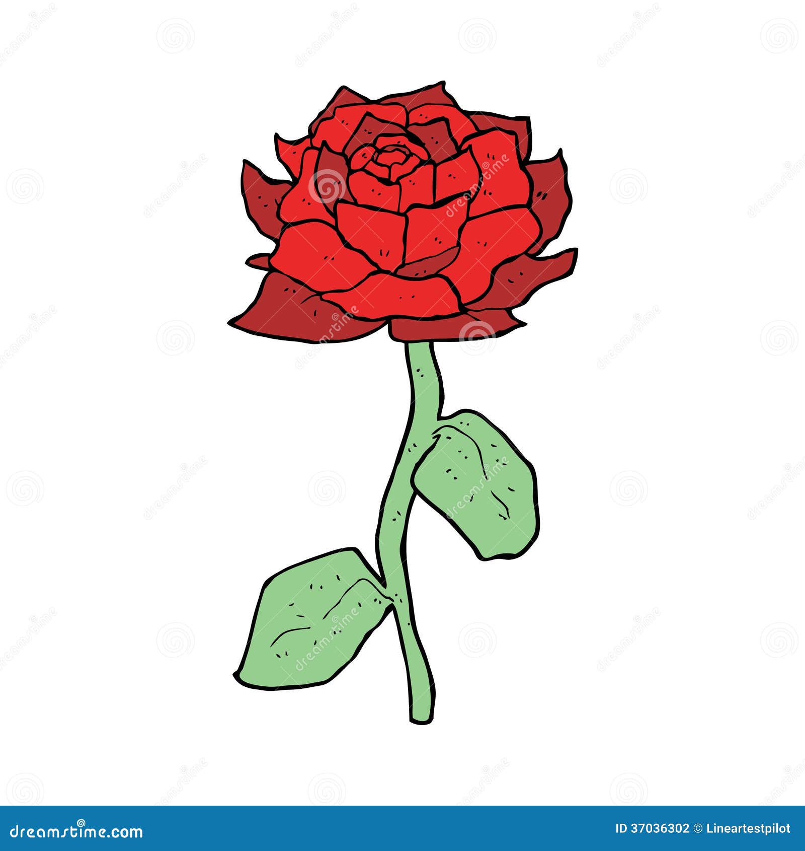 Rose cartoon stock vector. Illustration of rose, drawing 37036302
