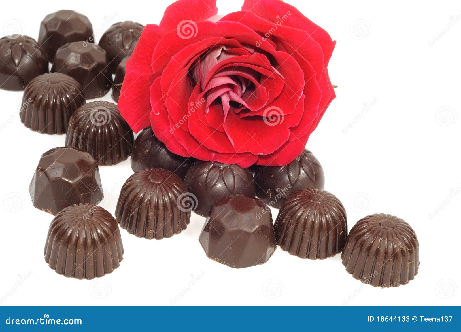 Rose and chocolate stock image. Image of rose, sweet 18644133