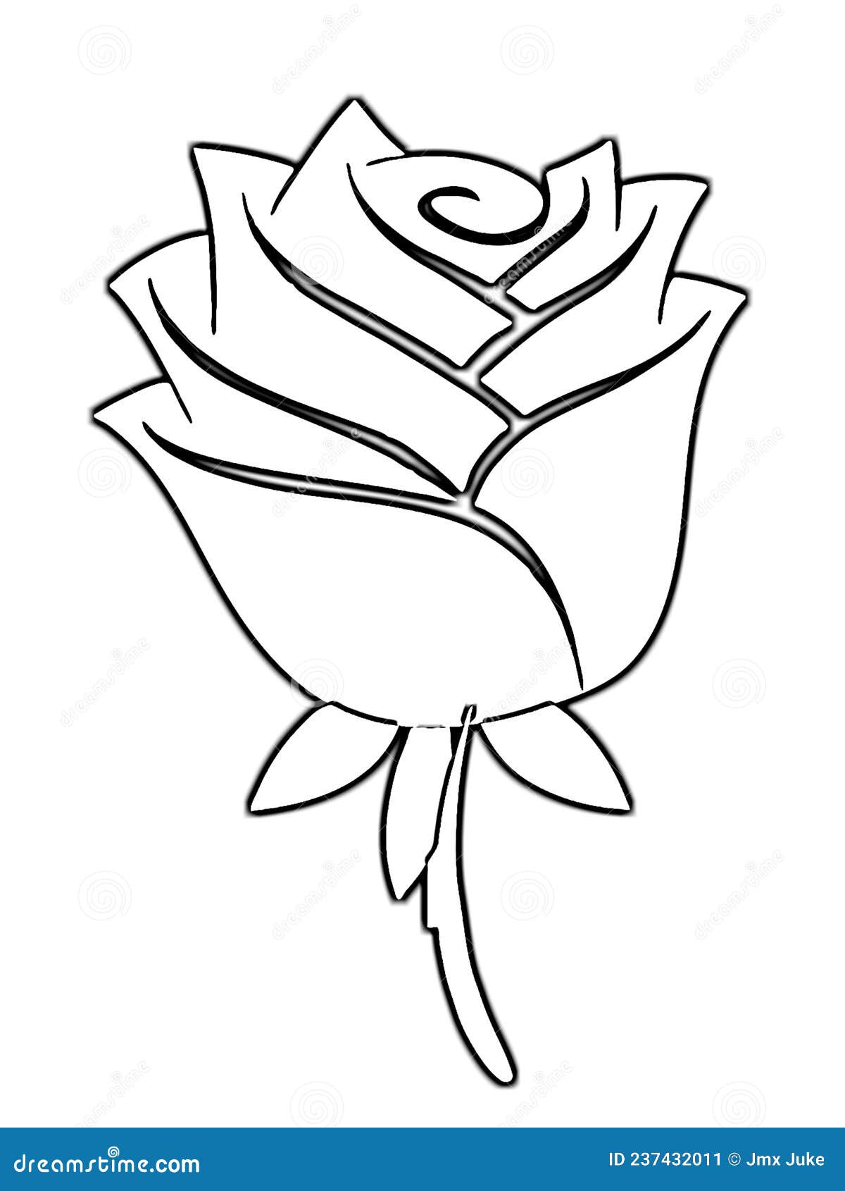 Rose Drawing stock illustration. Illustration of circle - 237432011