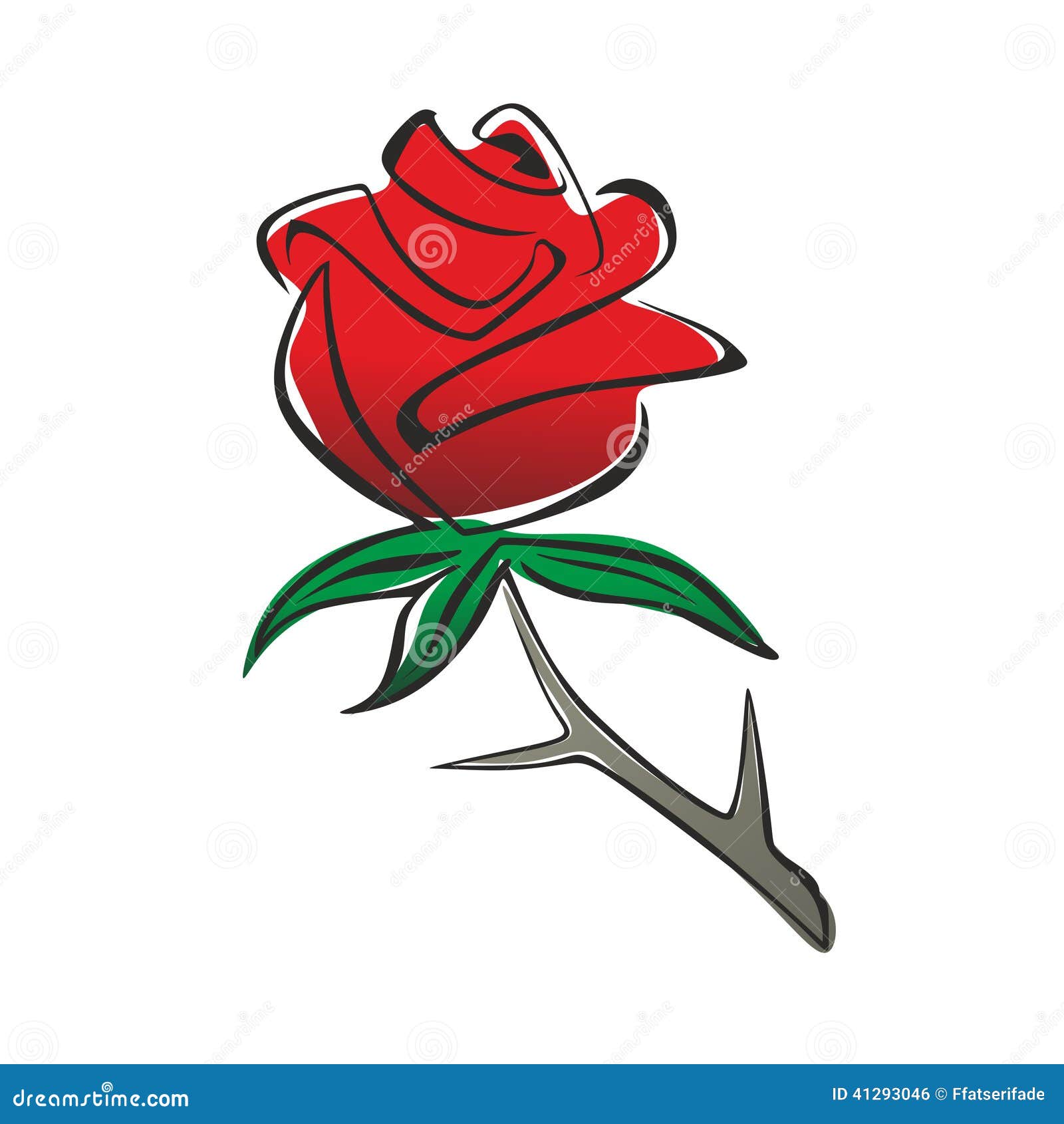 Rose stock illustration. Illustration of metaphor, drawing 41293046