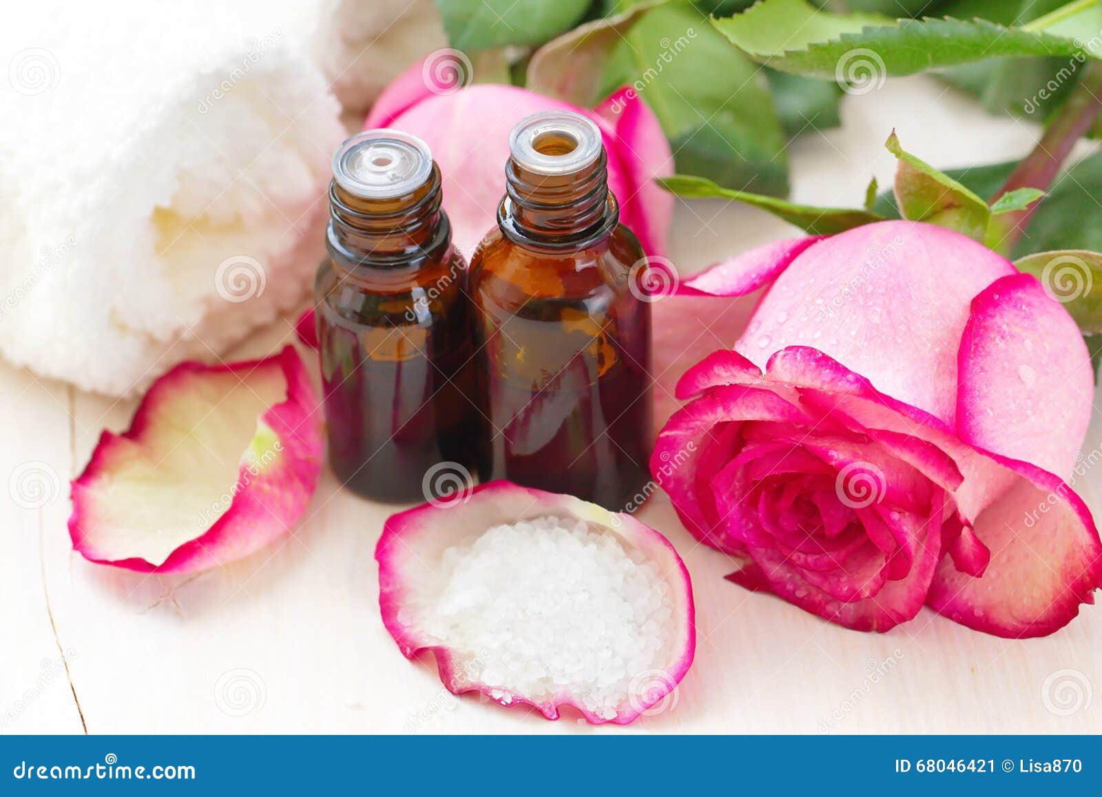 Rose essential aroma oil stock image. Image of bottle 68046421